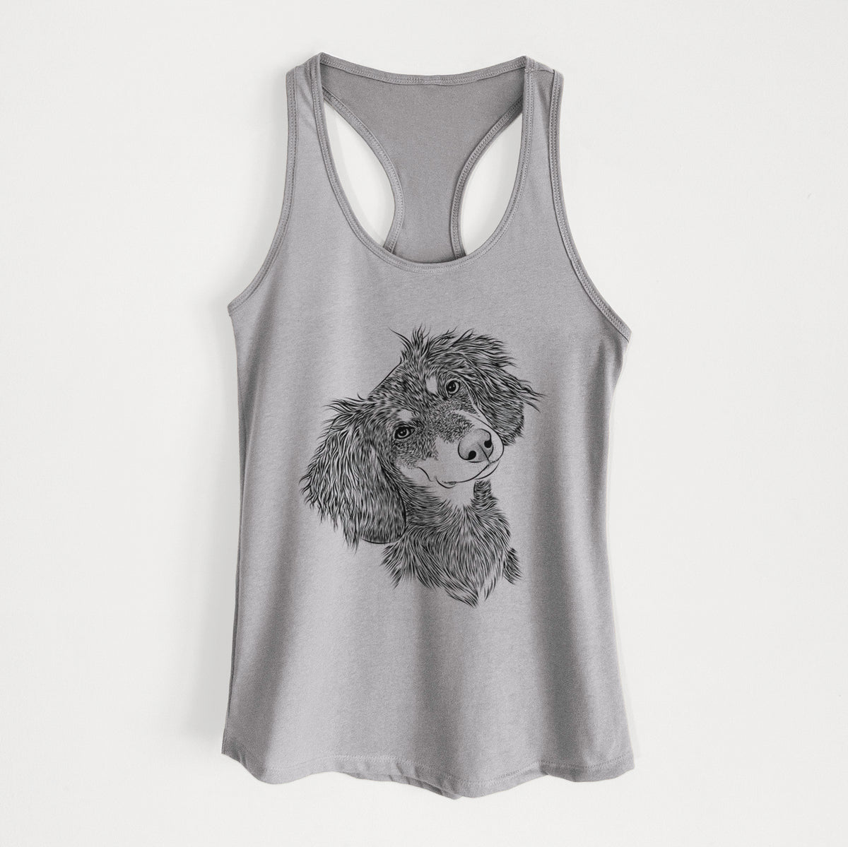 Bailey the Long Haired Dachshund - Women&#39;s Racerback Tanktop