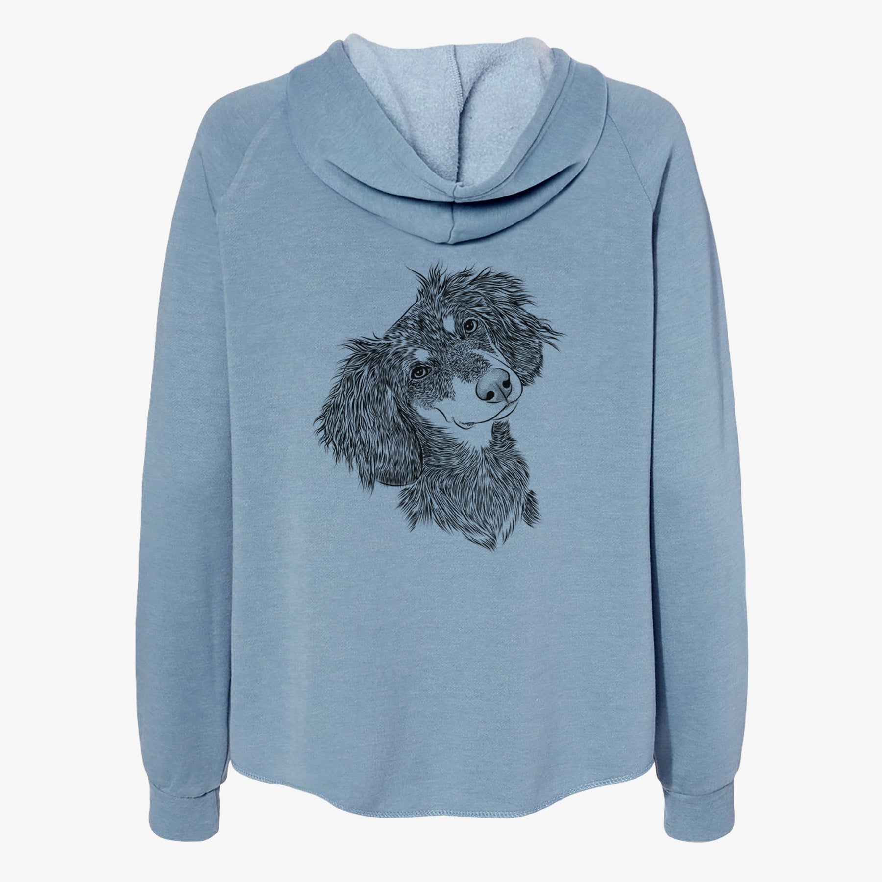 Bailey the Long Haired Dachshund - Women's Cali Wave Zip-Up Sweatshirt