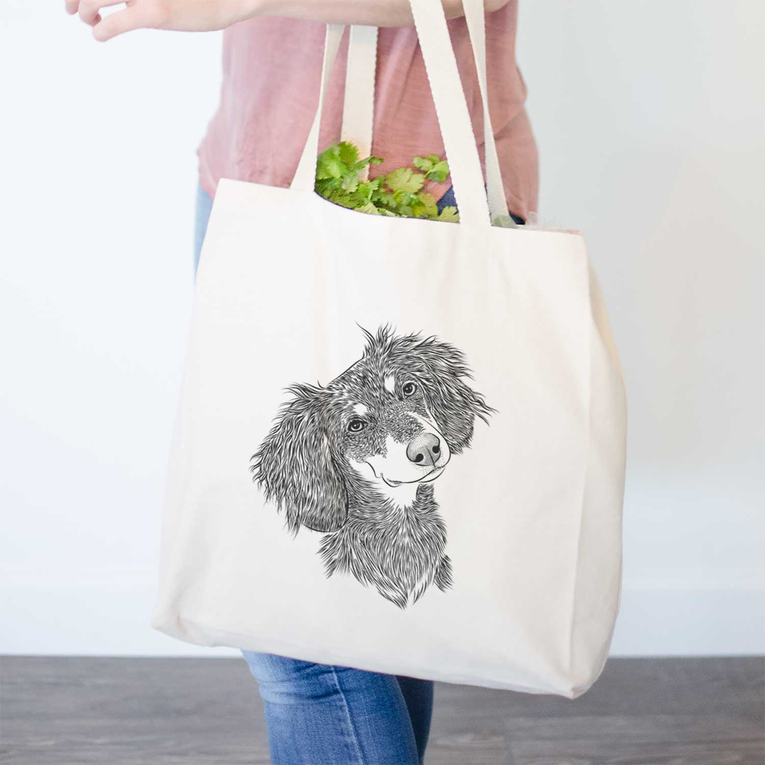 Bailey the Long Haired Dachshund - Tote Bag