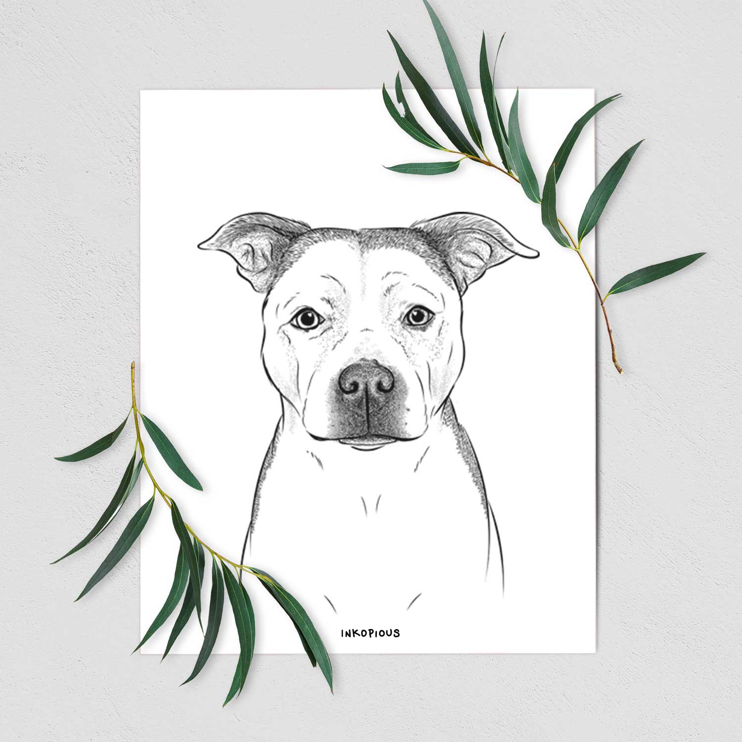 Bailey the Pitbull Art Print