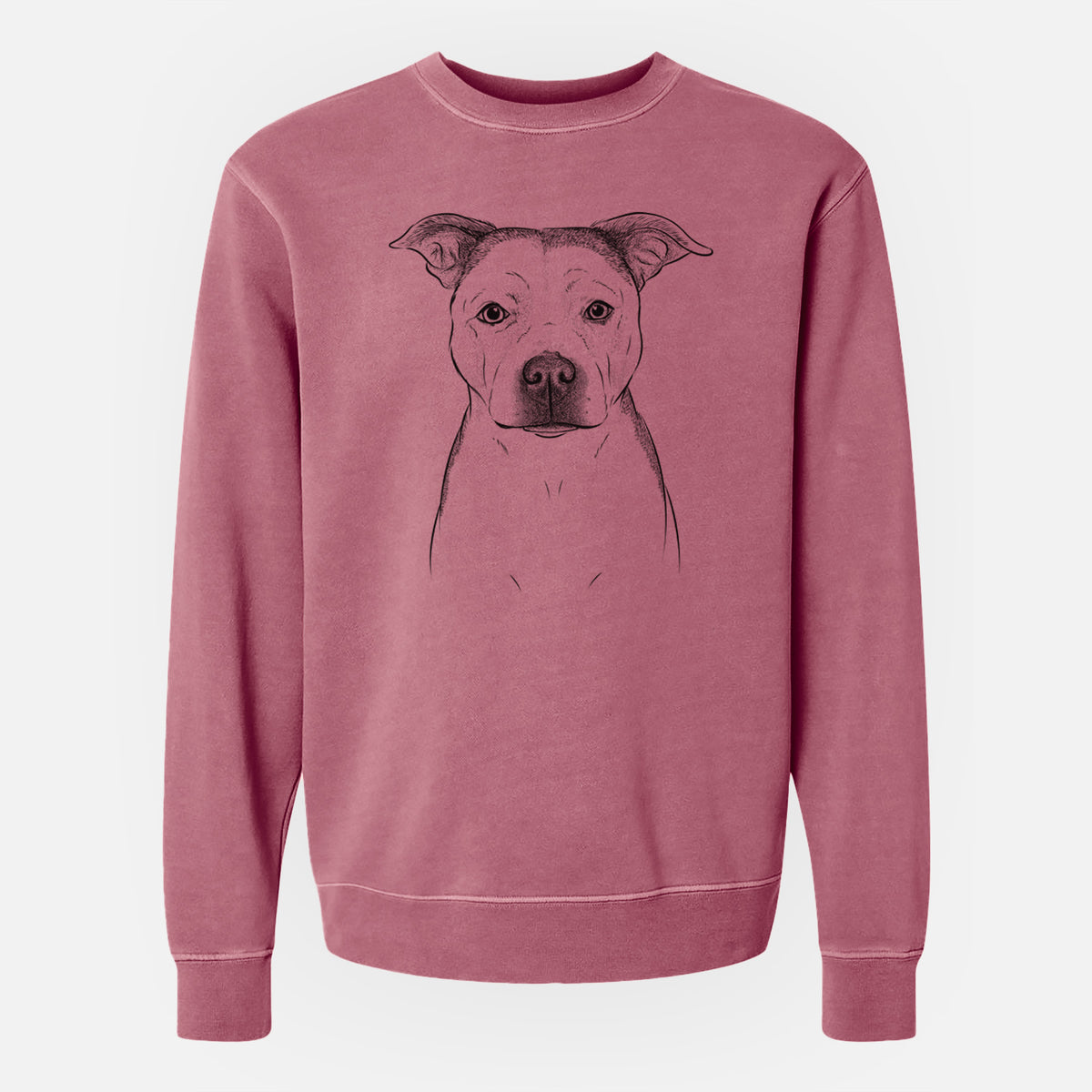 Bare Bailey the Pitbull - Unisex Pigment Dyed Crew Sweatshirt