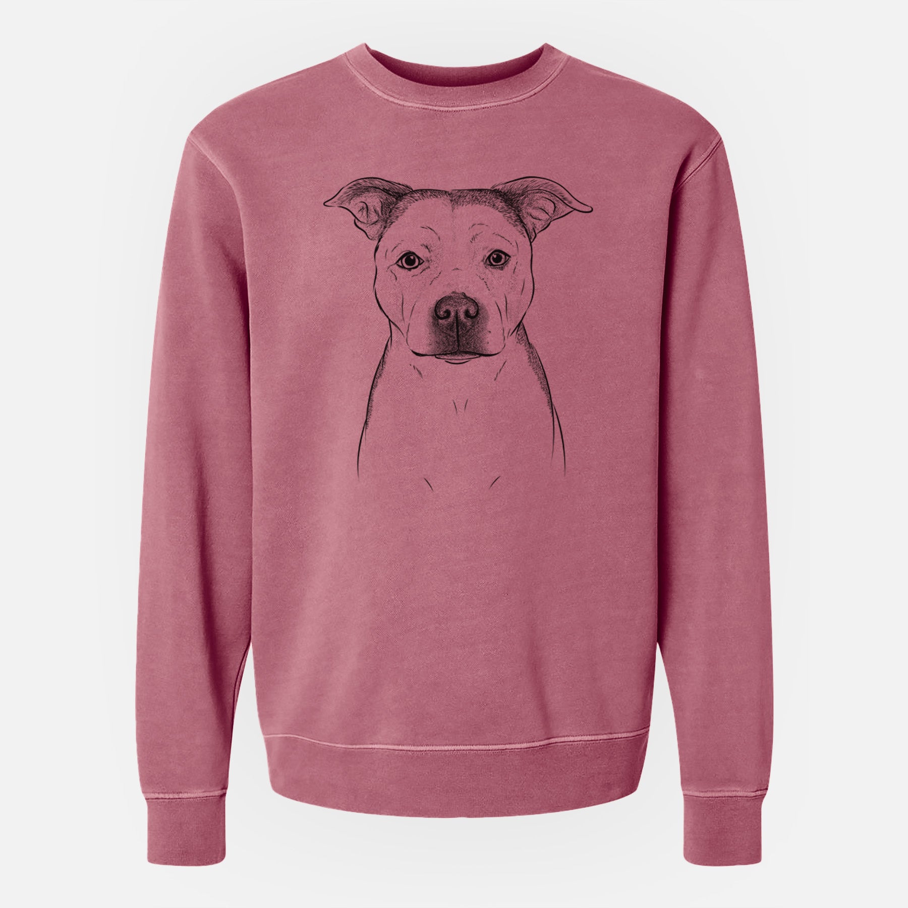 Bare Bailey the Pitbull - Unisex Pigment Dyed Crew Sweatshirt