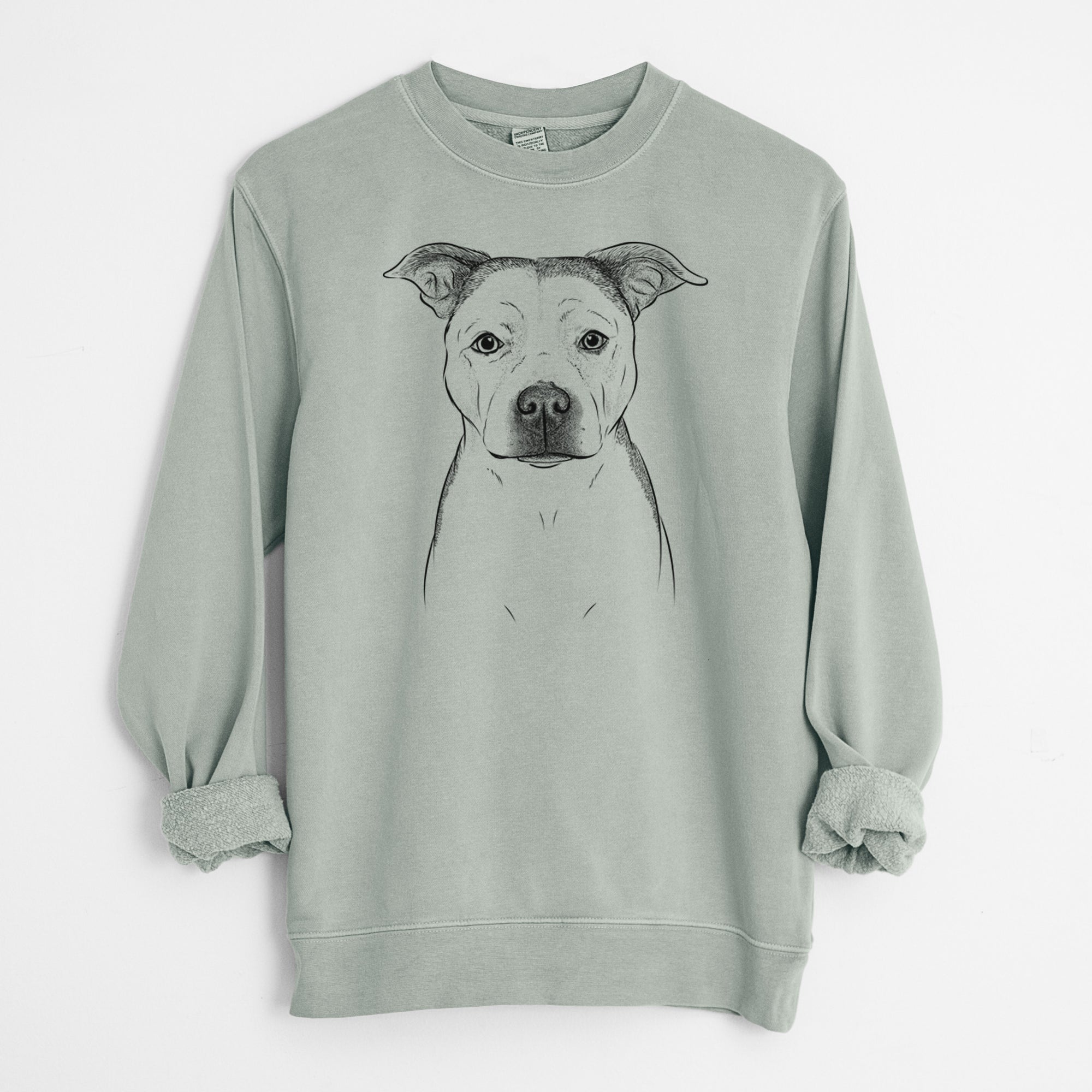 Bare Bailey the Pitbull - Unisex Pigment Dyed Crew Sweatshirt