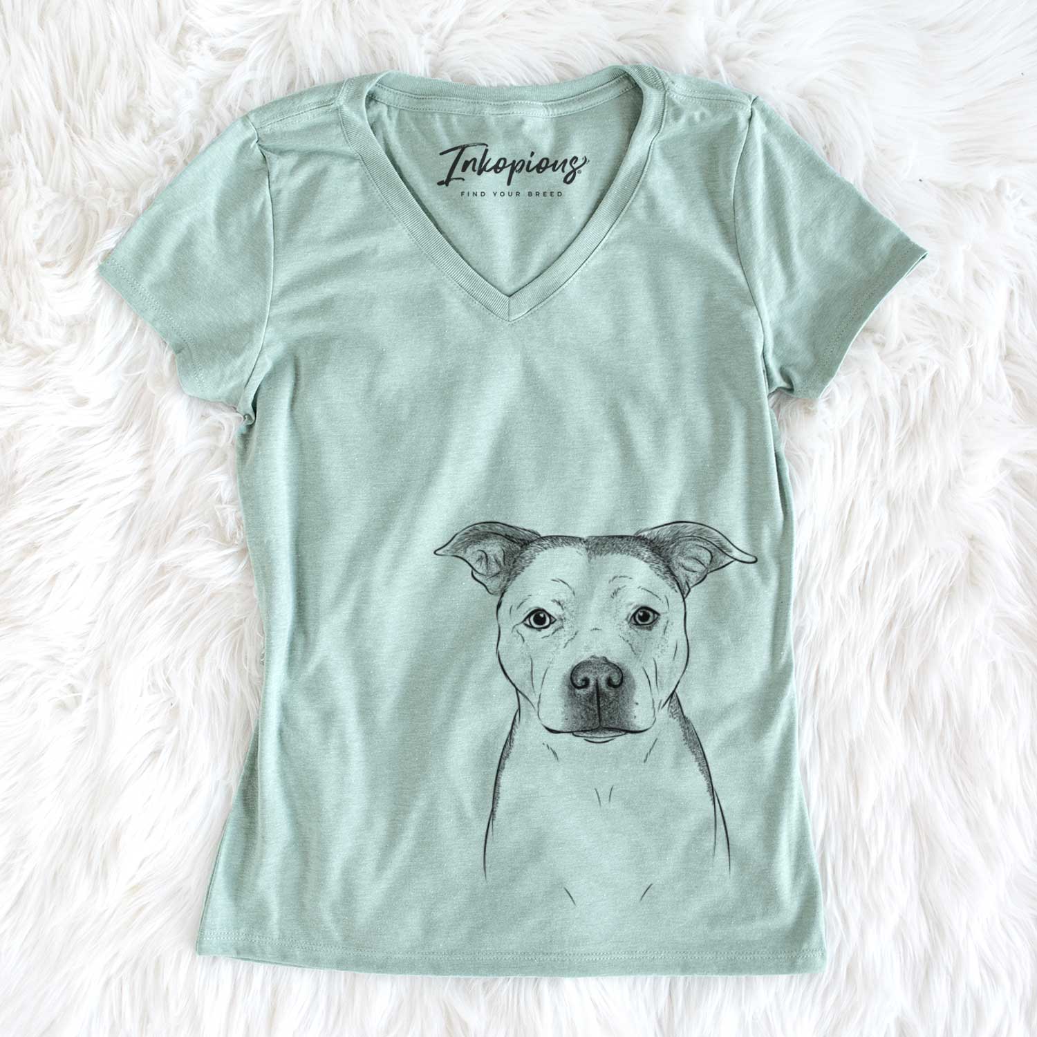 Bare Bailey the Pitbull - Women's V-neck Shirt