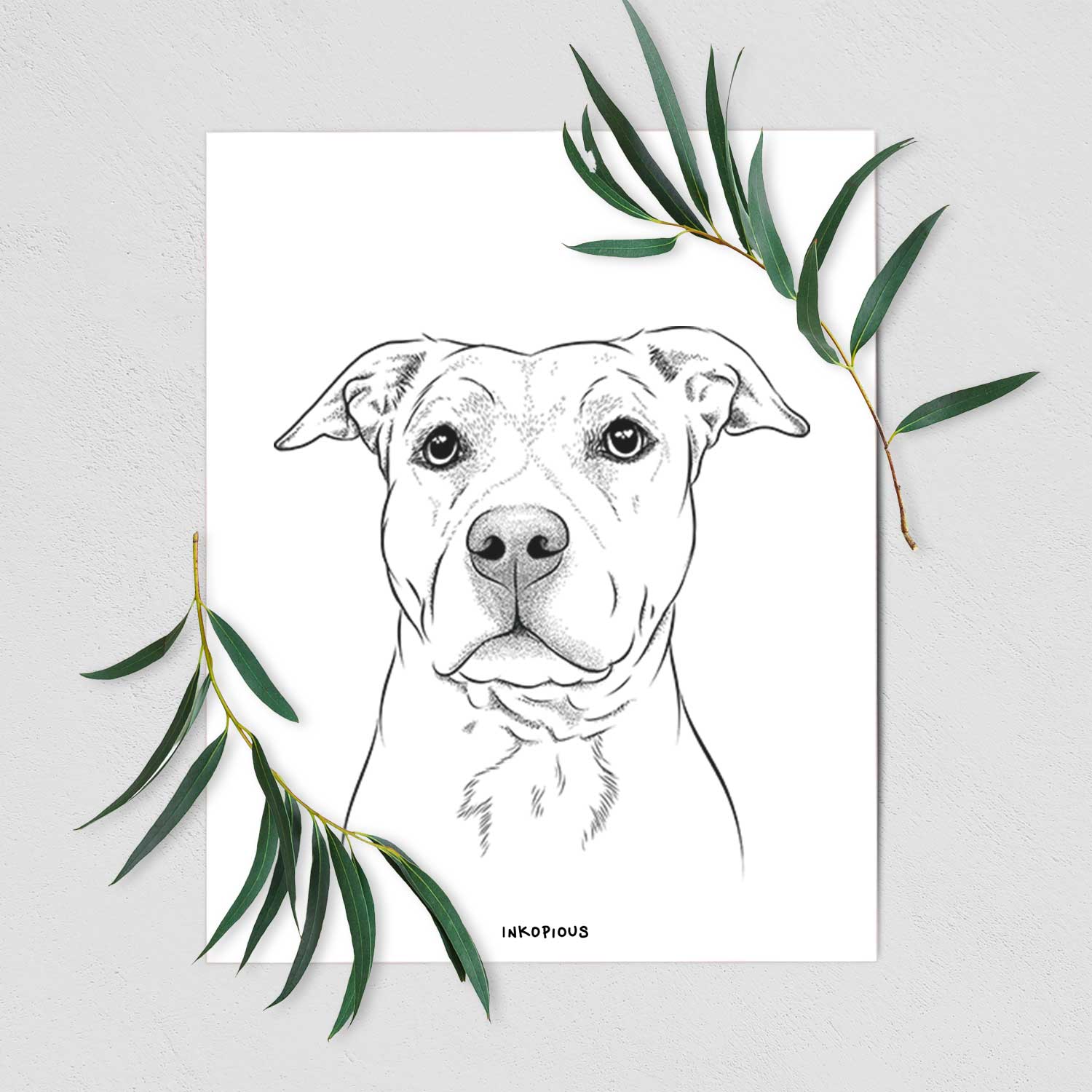 Bailey the American Staffordshire Terrier Art Print