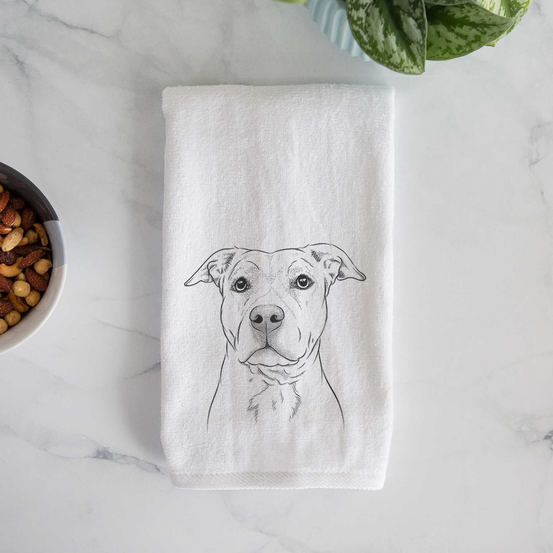 Bailey the American Staffordshire Terrier Decorative Hand Towel