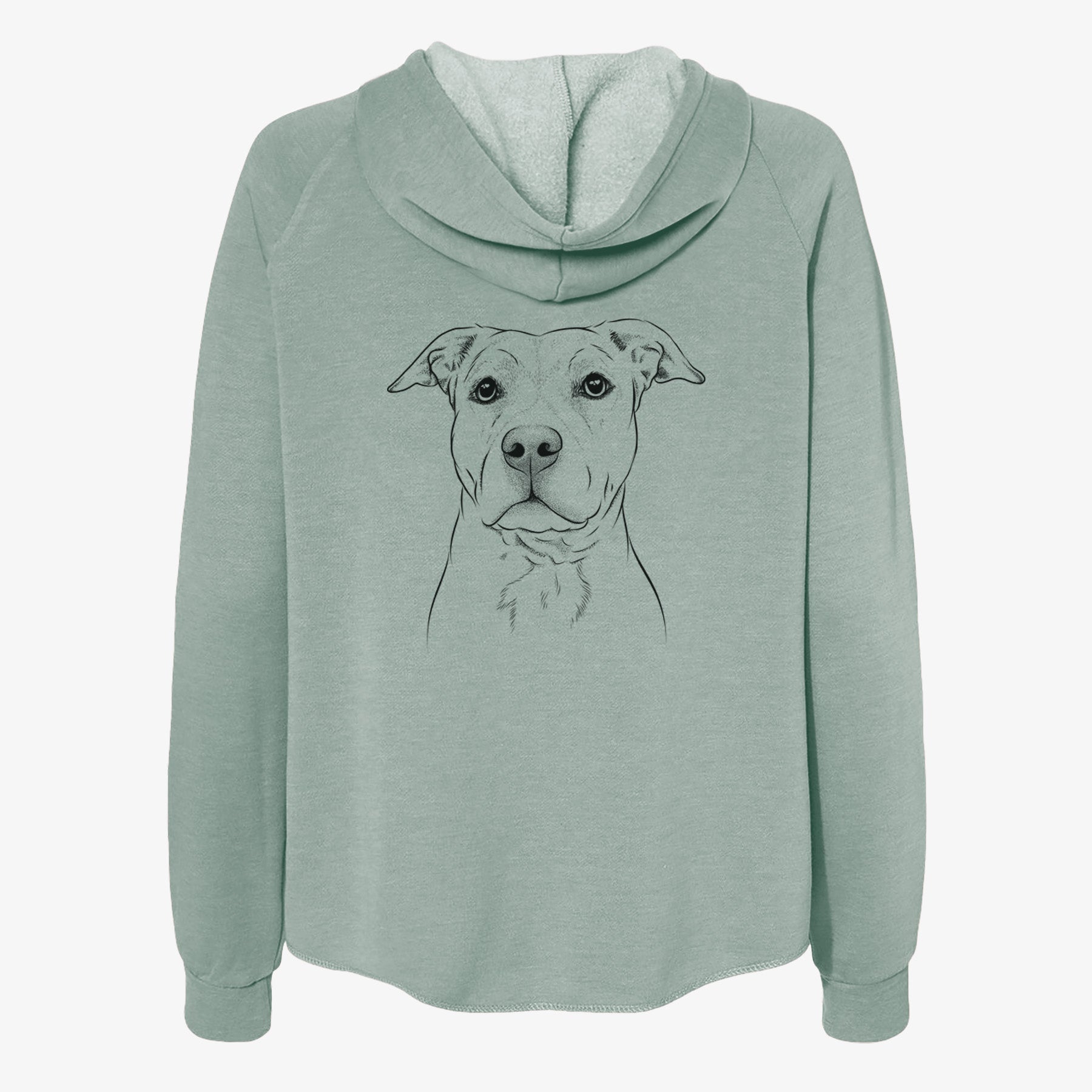 Bailey the American Staffordshire Terrier - Women's Cali Wave Zip-Up Sweatshirt