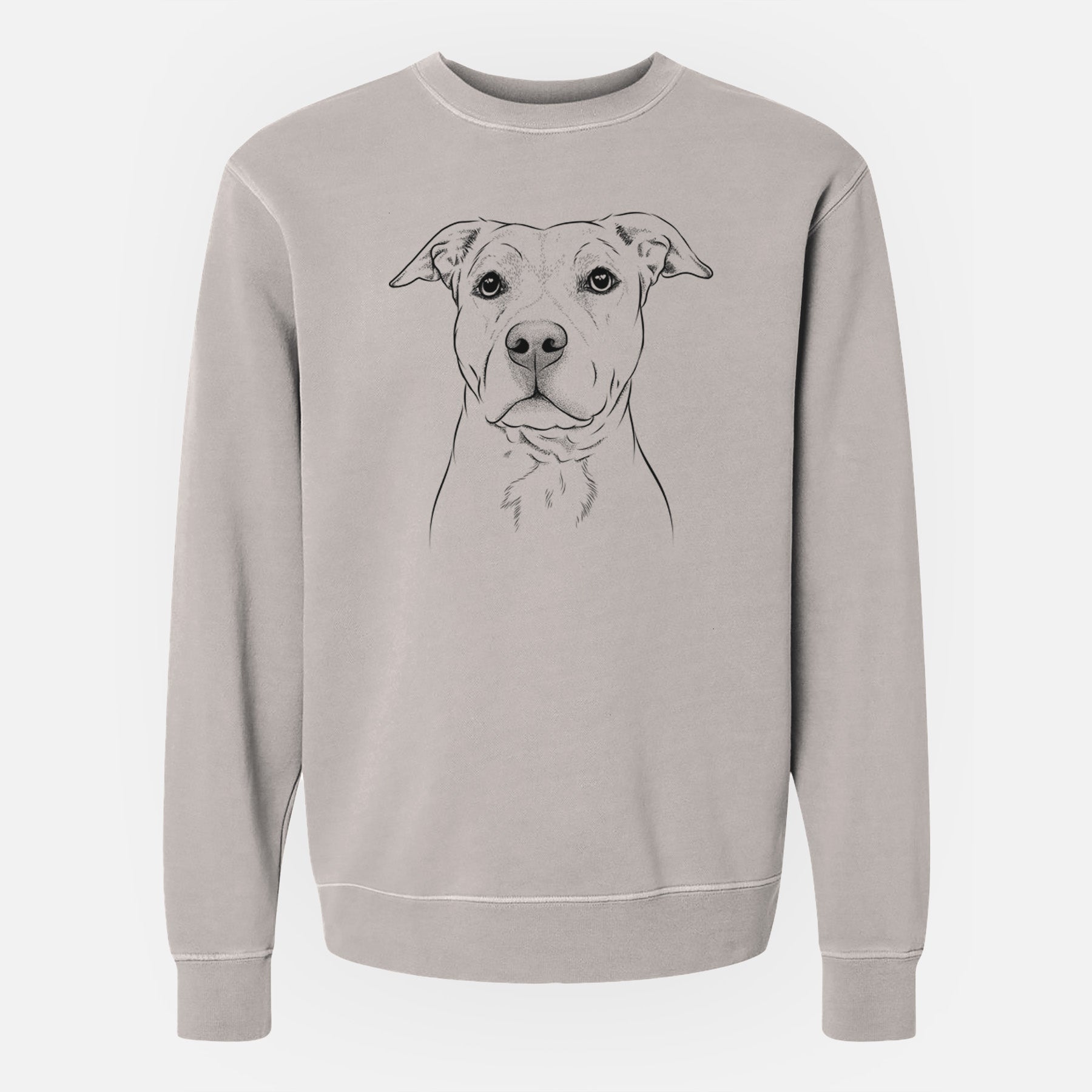 Bare Bailey the American Staffordshire Terrier - Unisex Pigment Dyed Crew Sweatshirt