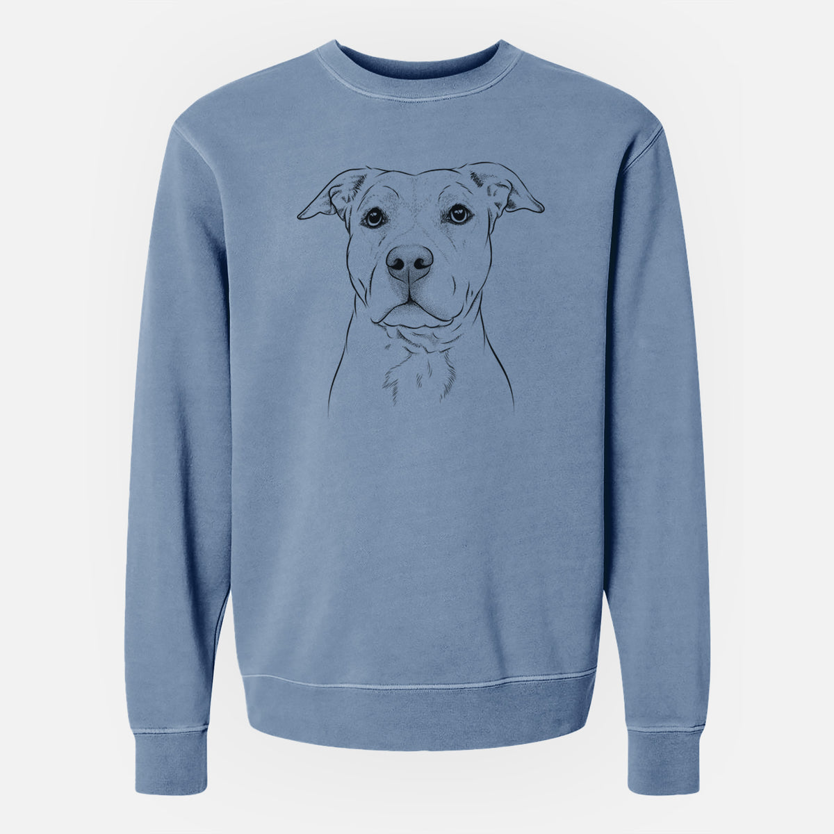 Bare Bailey the American Staffordshire Terrier - Unisex Pigment Dyed Crew Sweatshirt