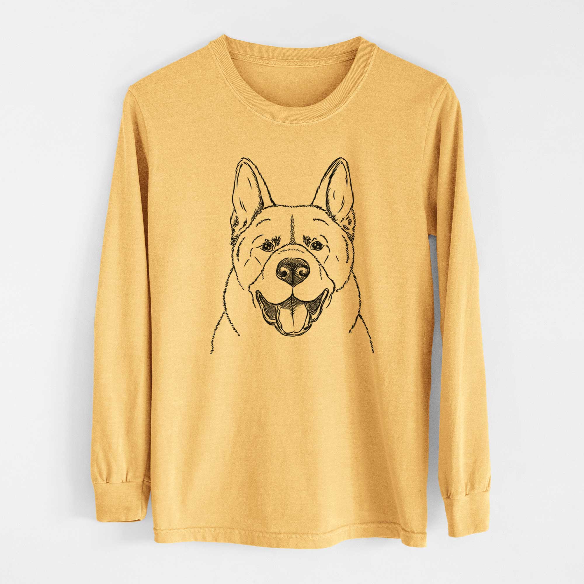 Bare Baku the Akita - Heavyweight 100% Cotton Long Sleeve