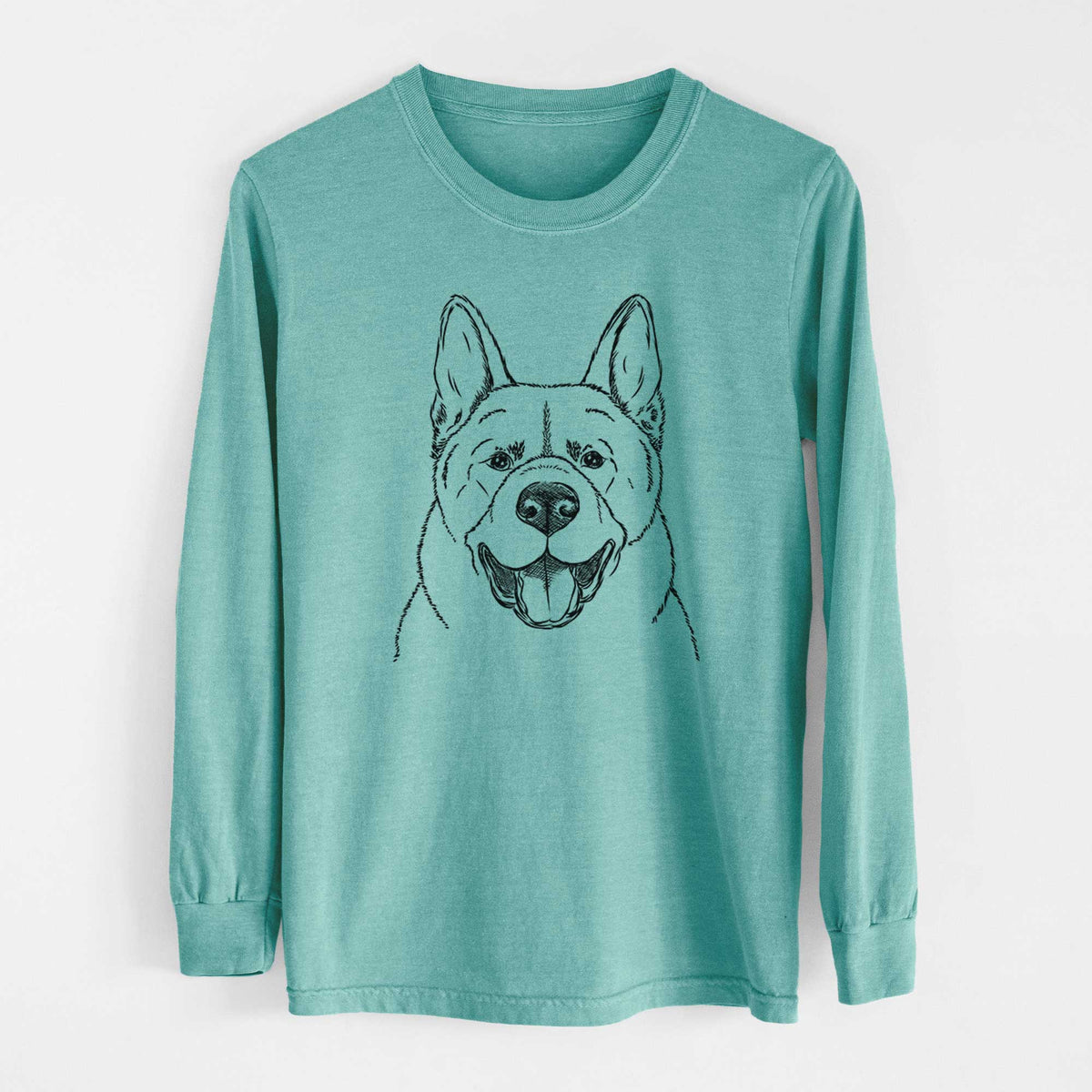 Bare Baku the Akita - Heavyweight 100% Cotton Long Sleeve