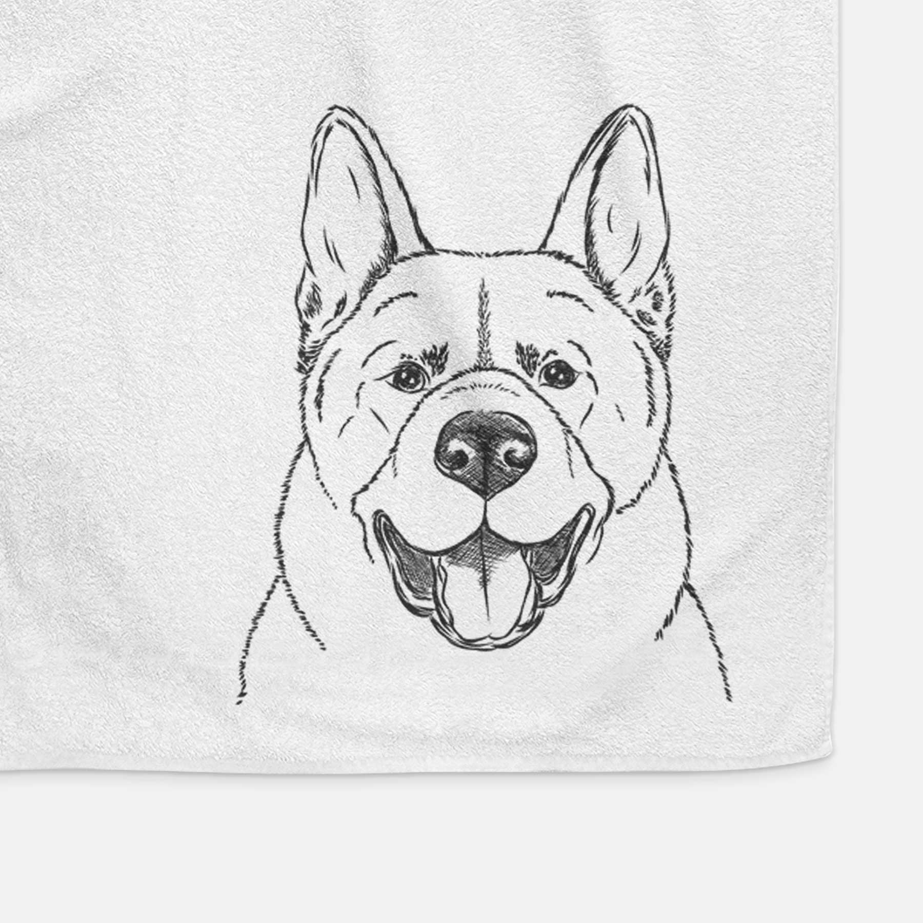 Baku the Akita Decorative Hand Towel