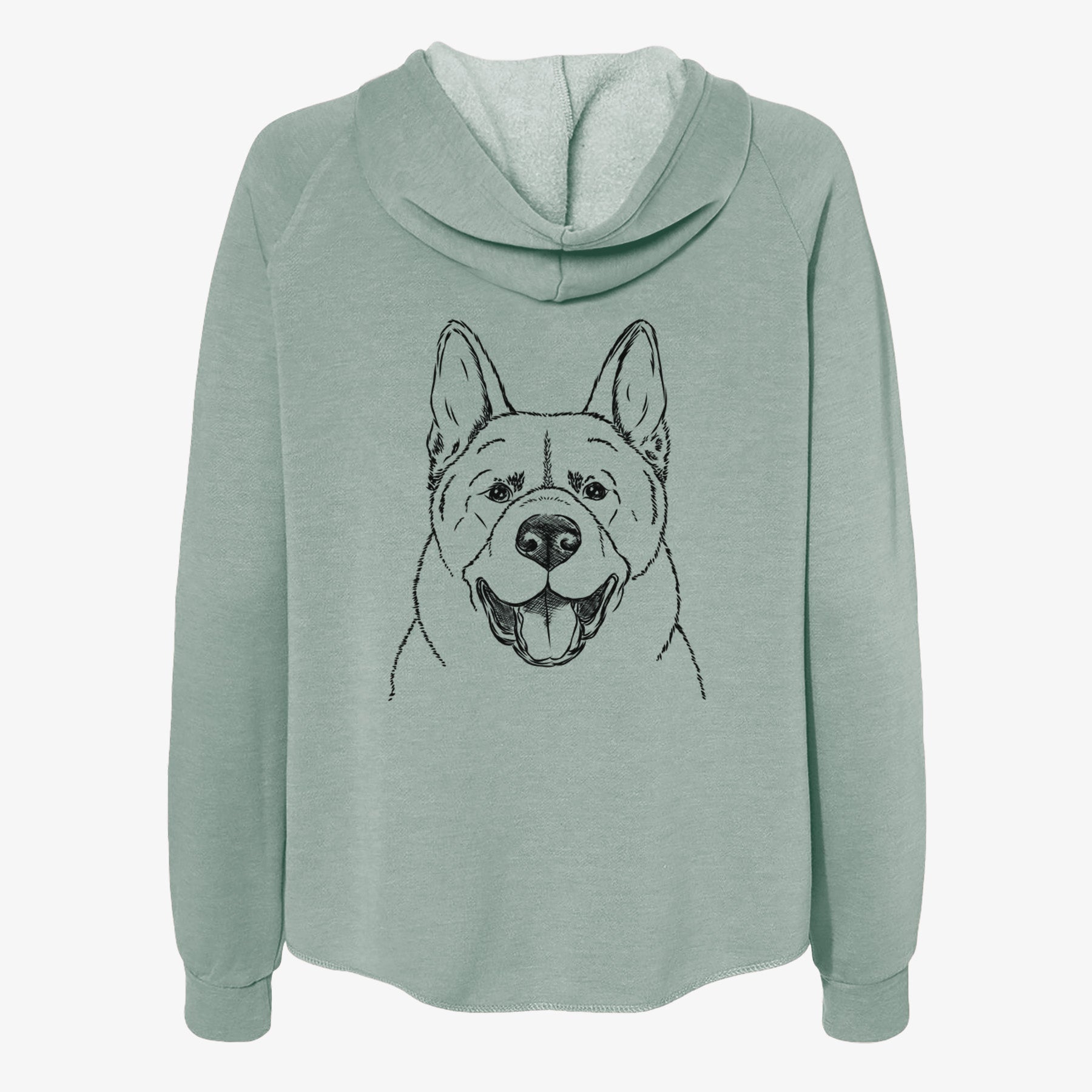 Baku the Akita - Women's Cali Wave Zip-Up Sweatshirt