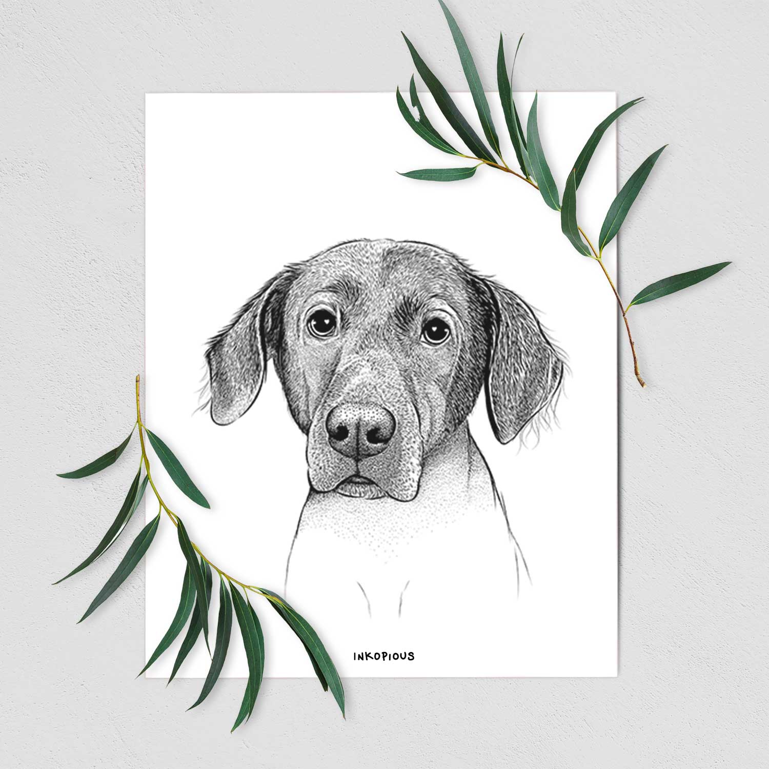 Baldwin the Mixed Breed Art Print