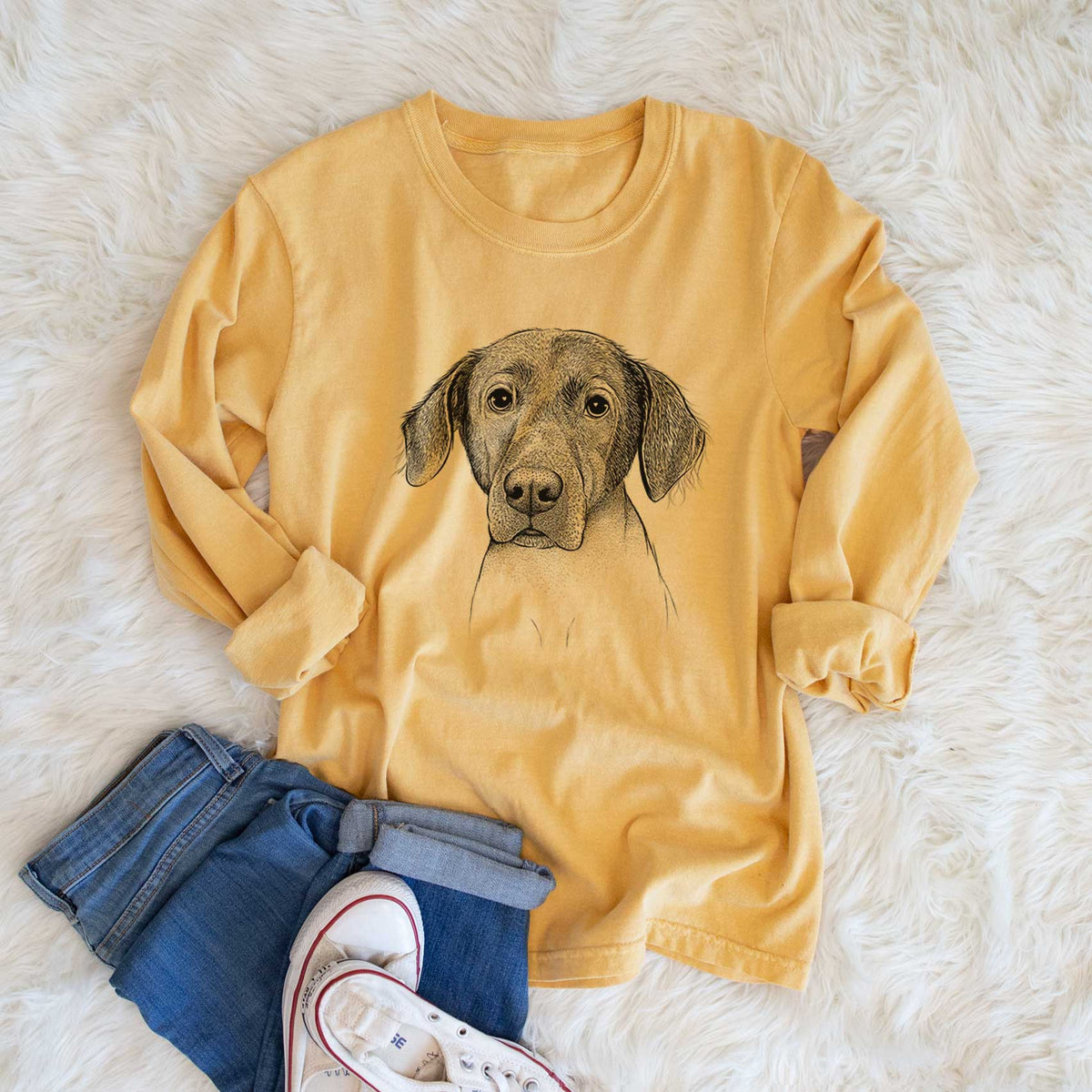 Bare Baldwin the Mixed Breed - Heavyweight 100% Cotton Long Sleeve