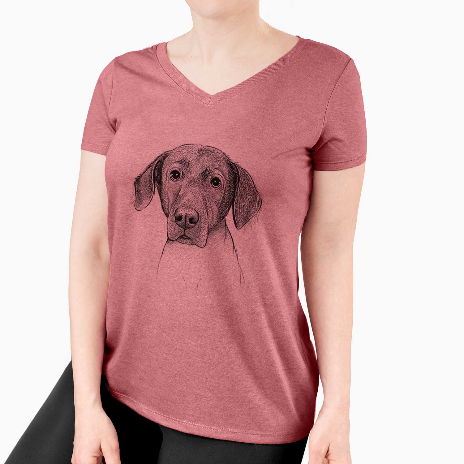 Bare Baldwin the Mixed Breed - Women's V-neck Shirt