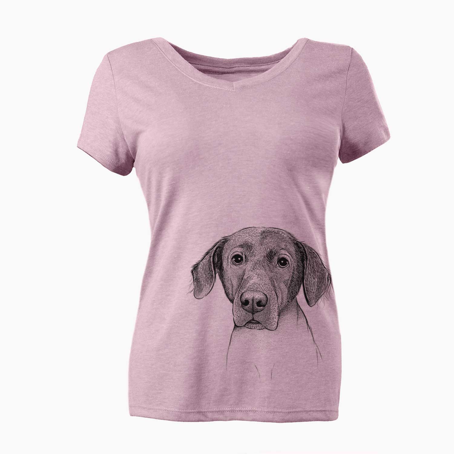 Bare Baldwin the Mixed Breed - Women's V-neck Shirt