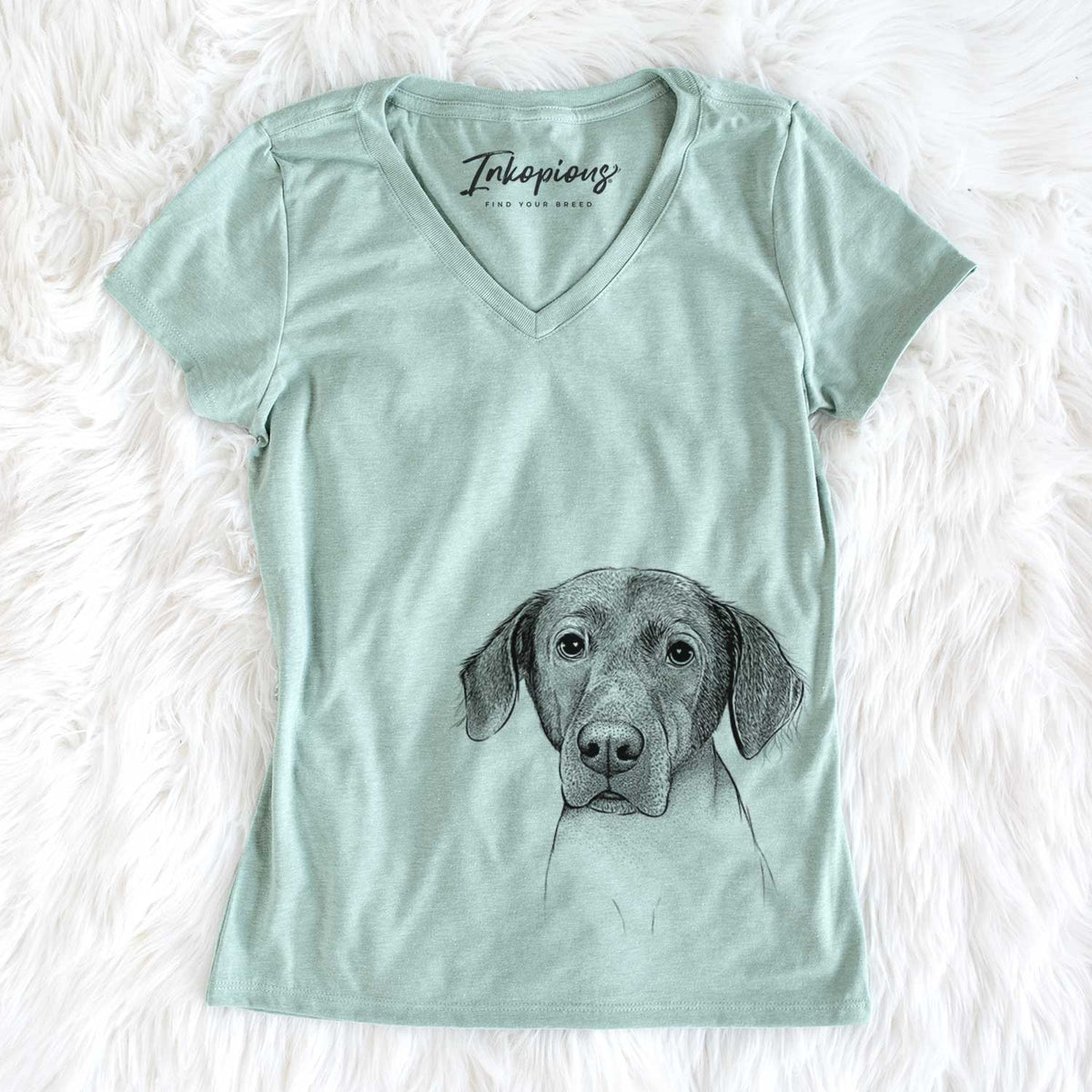 Bare Baldwin the Mixed Breed - Women's V-neck Shirt