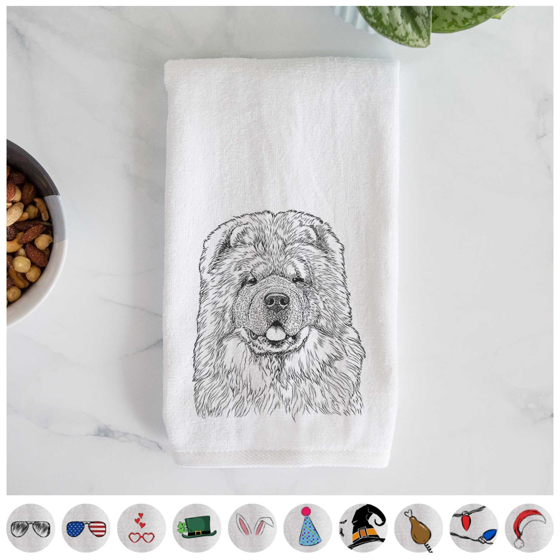 Baloo the Chow Chow Decorative Hand Towel