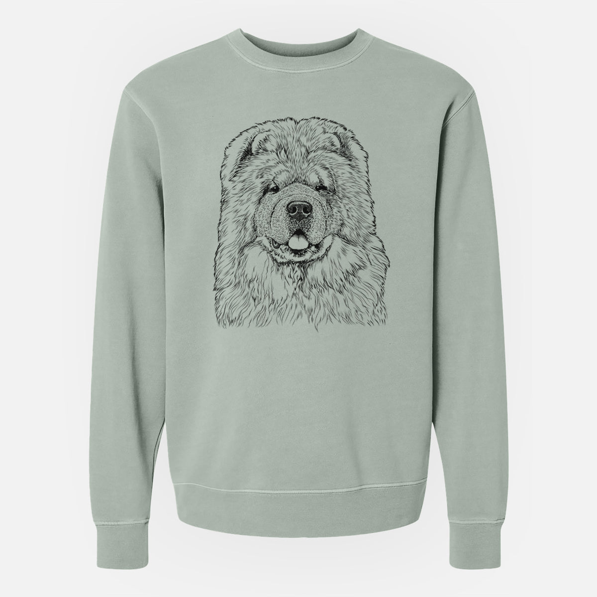 Bare Baloo the Chow Chow - Unisex Pigment Dyed Crew Sweatshirt