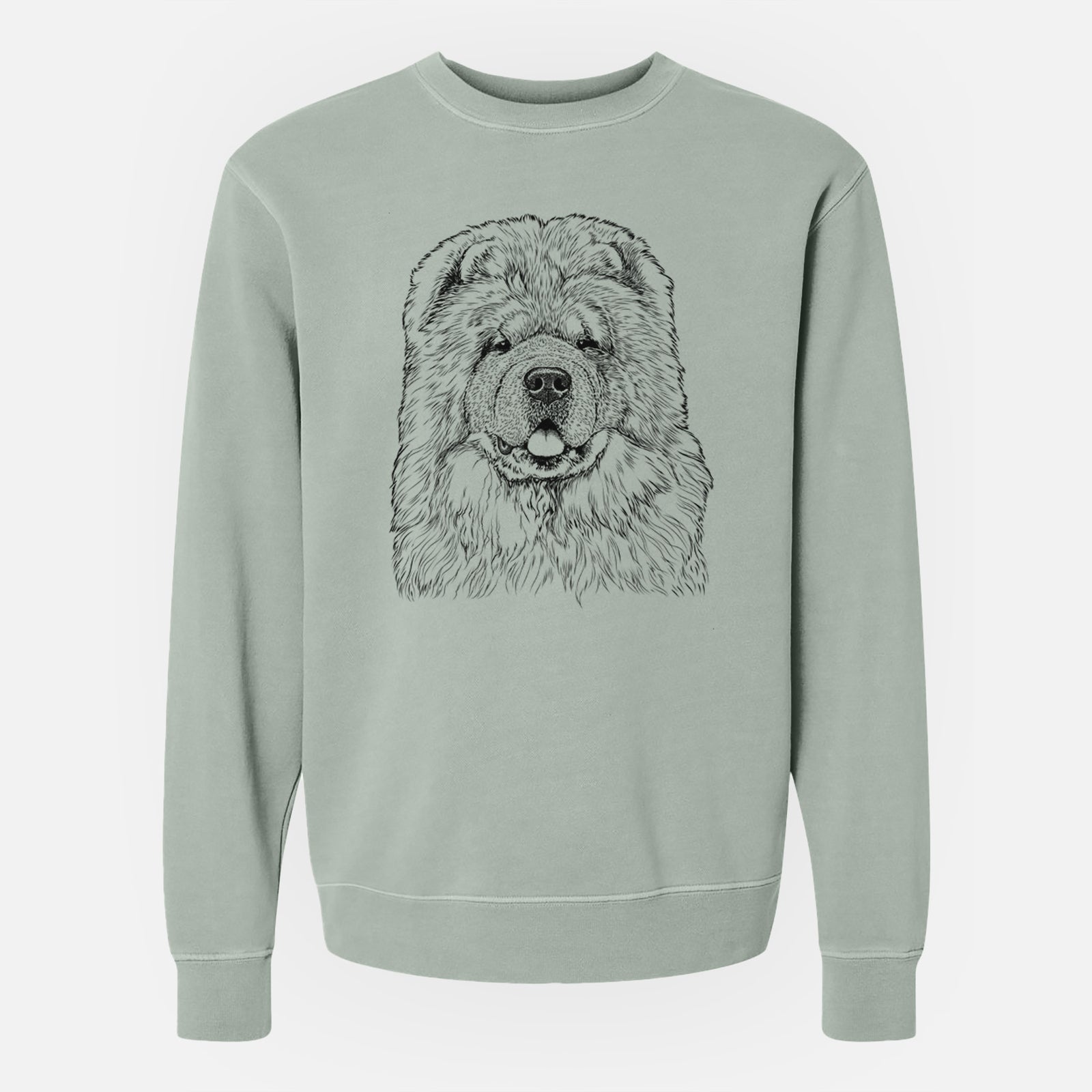 Bare Baloo the Chow Chow - Unisex Pigment Dyed Crew Sweatshirt