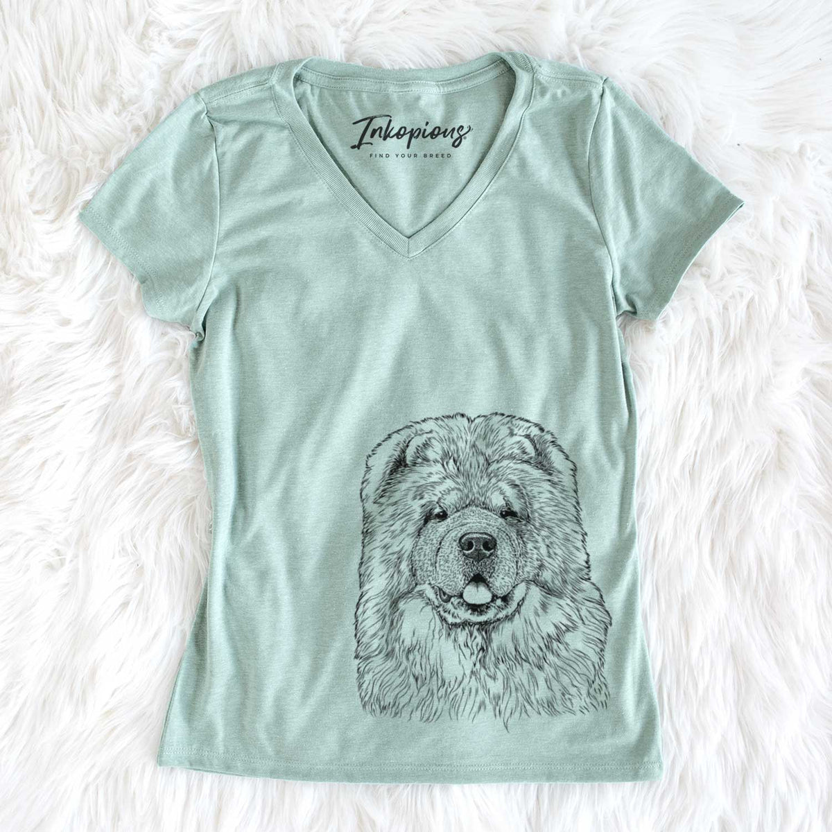 Bare Baloo the Chow Chow - Women's V-neck Shirt
