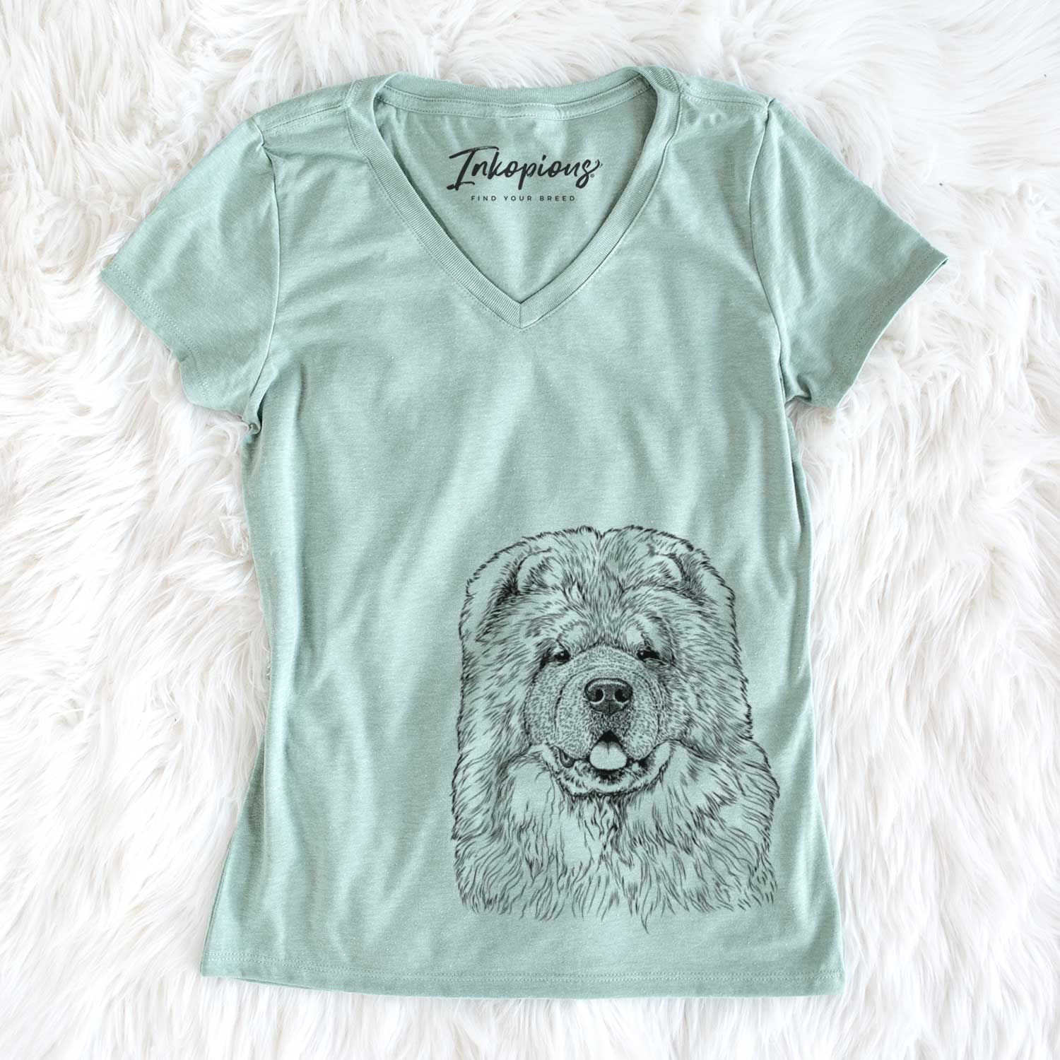Bare Baloo the Chow Chow - Women's V-neck Shirt