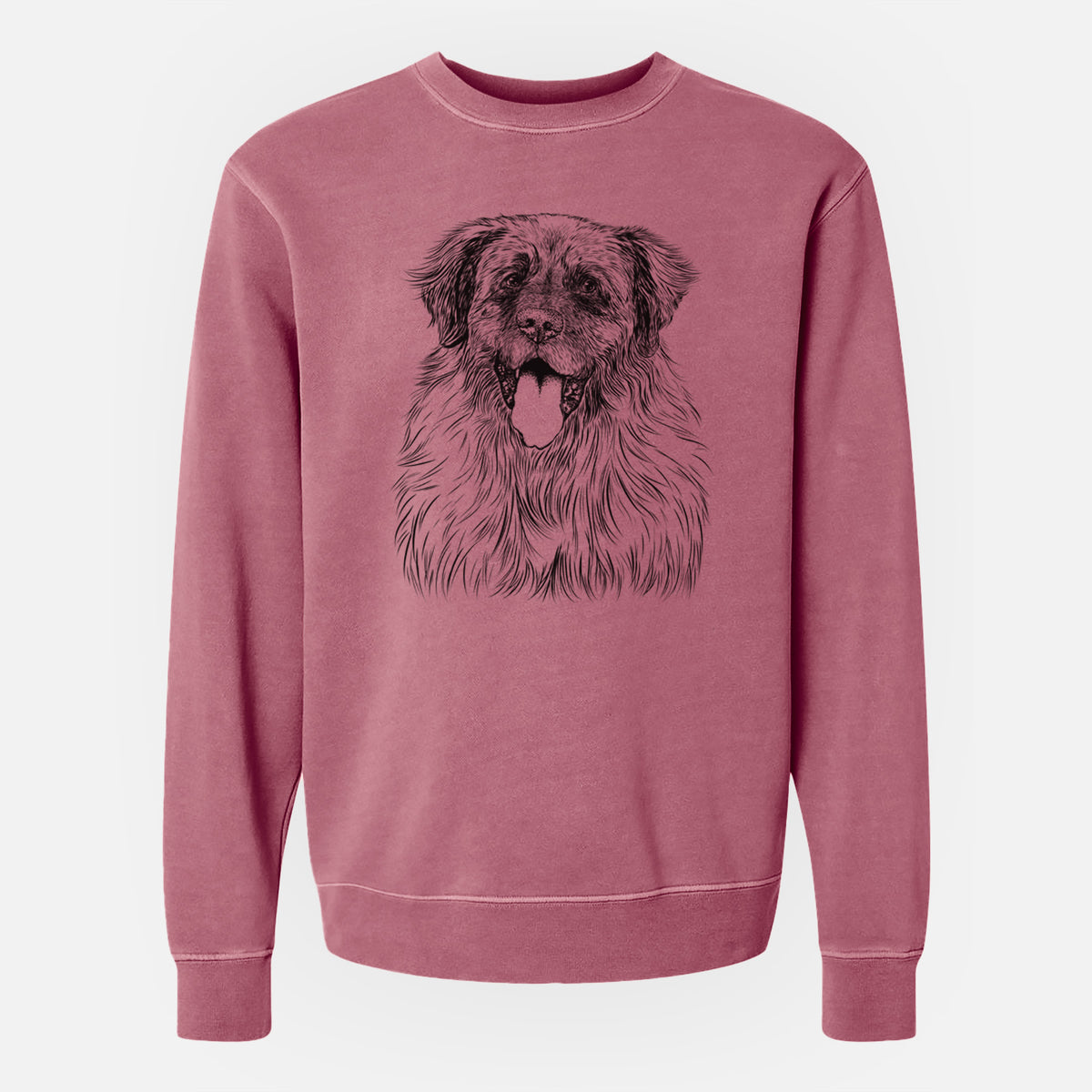 Bare Bamboo the Leonberger - Unisex Pigment Dyed Crew Sweatshirt