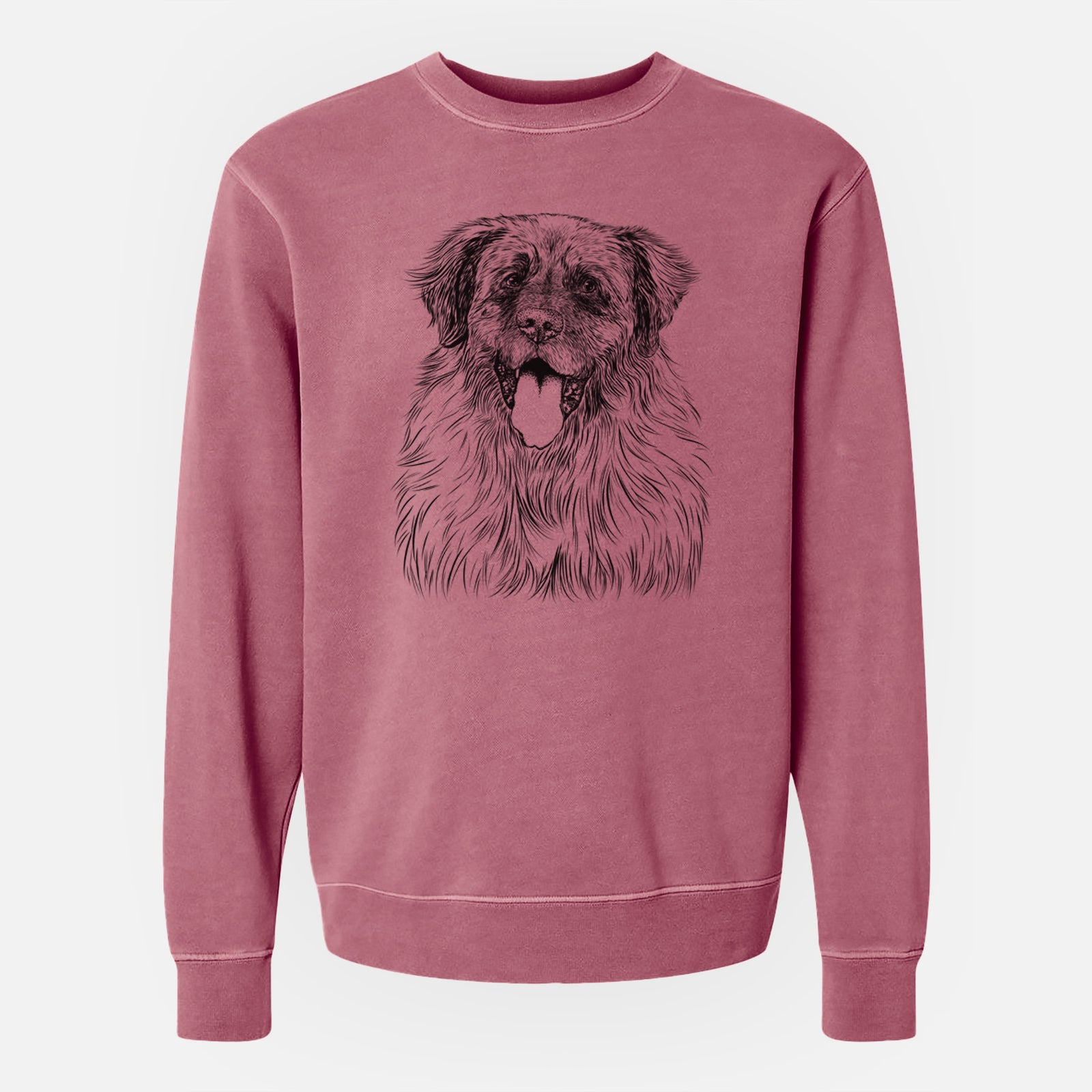 Bare Bamboo the Leonberger - Unisex Pigment Dyed Crew Sweatshirt