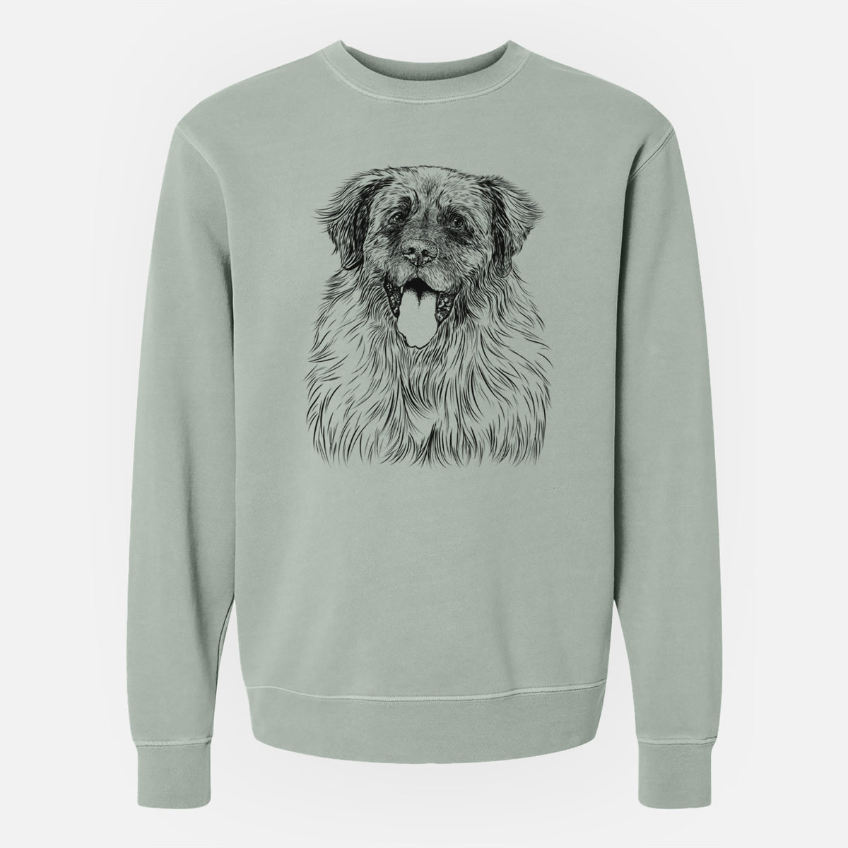 Bare Bamboo the Leonberger - Unisex Pigment Dyed Crew Sweatshirt