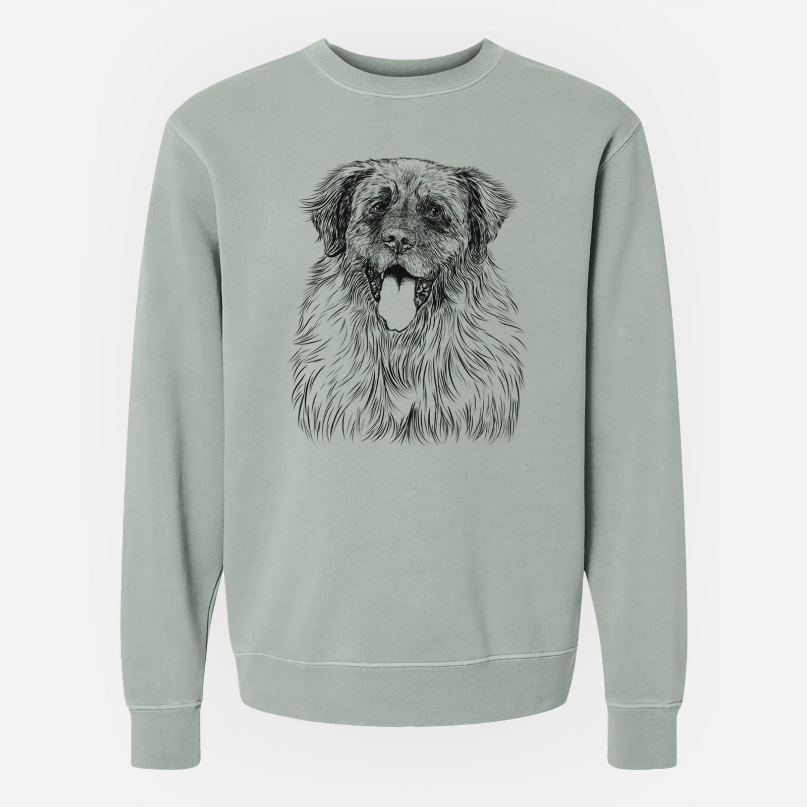 Bare Bamboo the Leonberger - Unisex Pigment Dyed Crew Sweatshirt