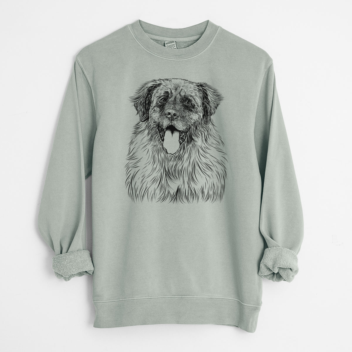 Bare Bamboo the Leonberger - Unisex Pigment Dyed Crew Sweatshirt