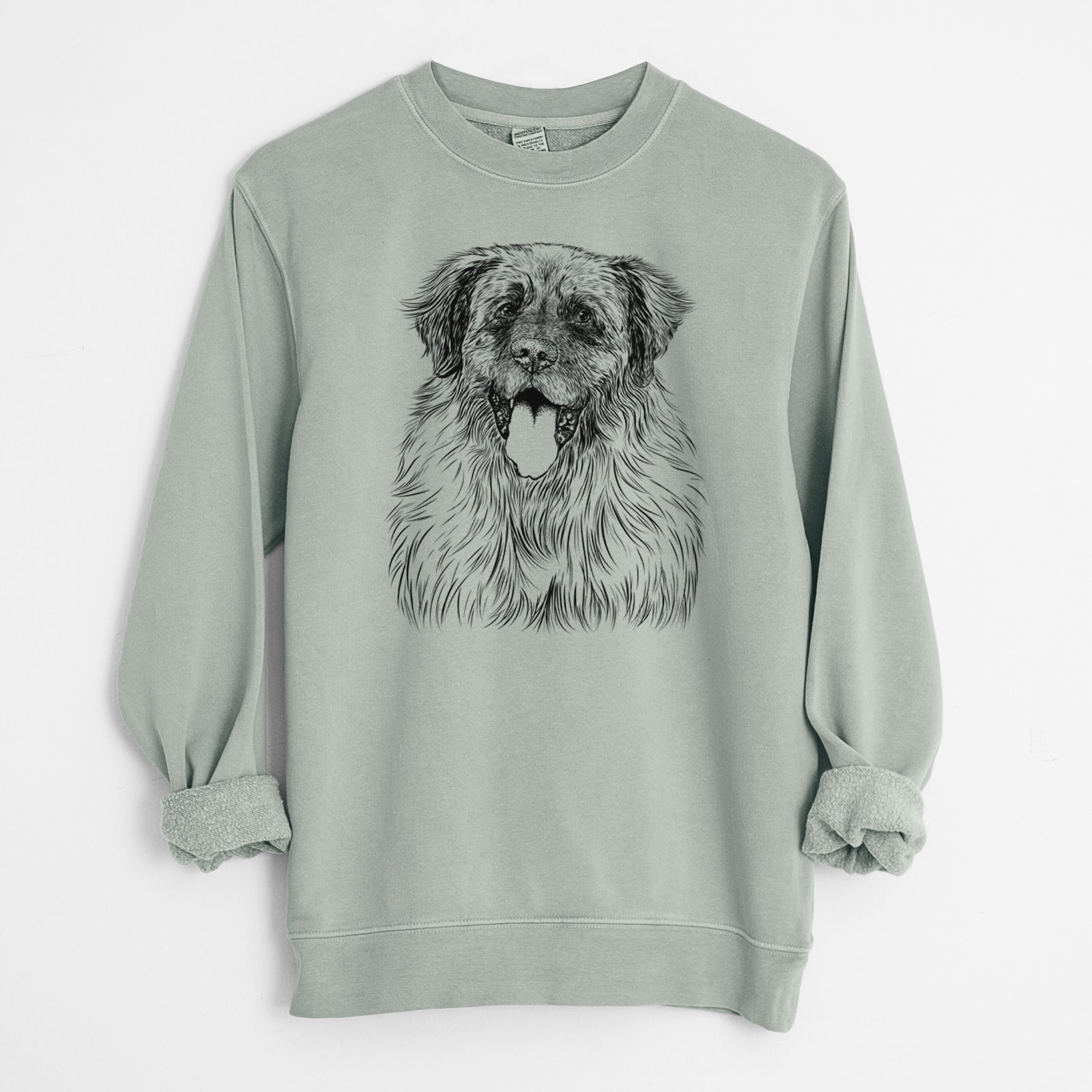 Bare Bamboo the Leonberger - Unisex Pigment Dyed Crew Sweatshirt
