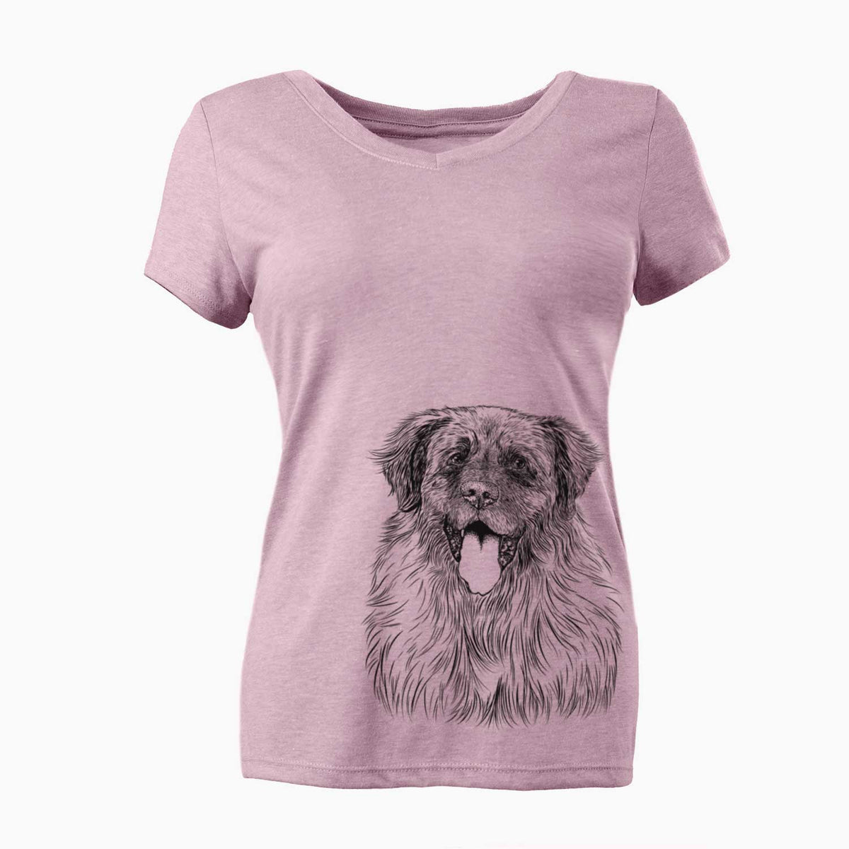 Bare Bamboo the Leonberger - Women's V-neck Shirt