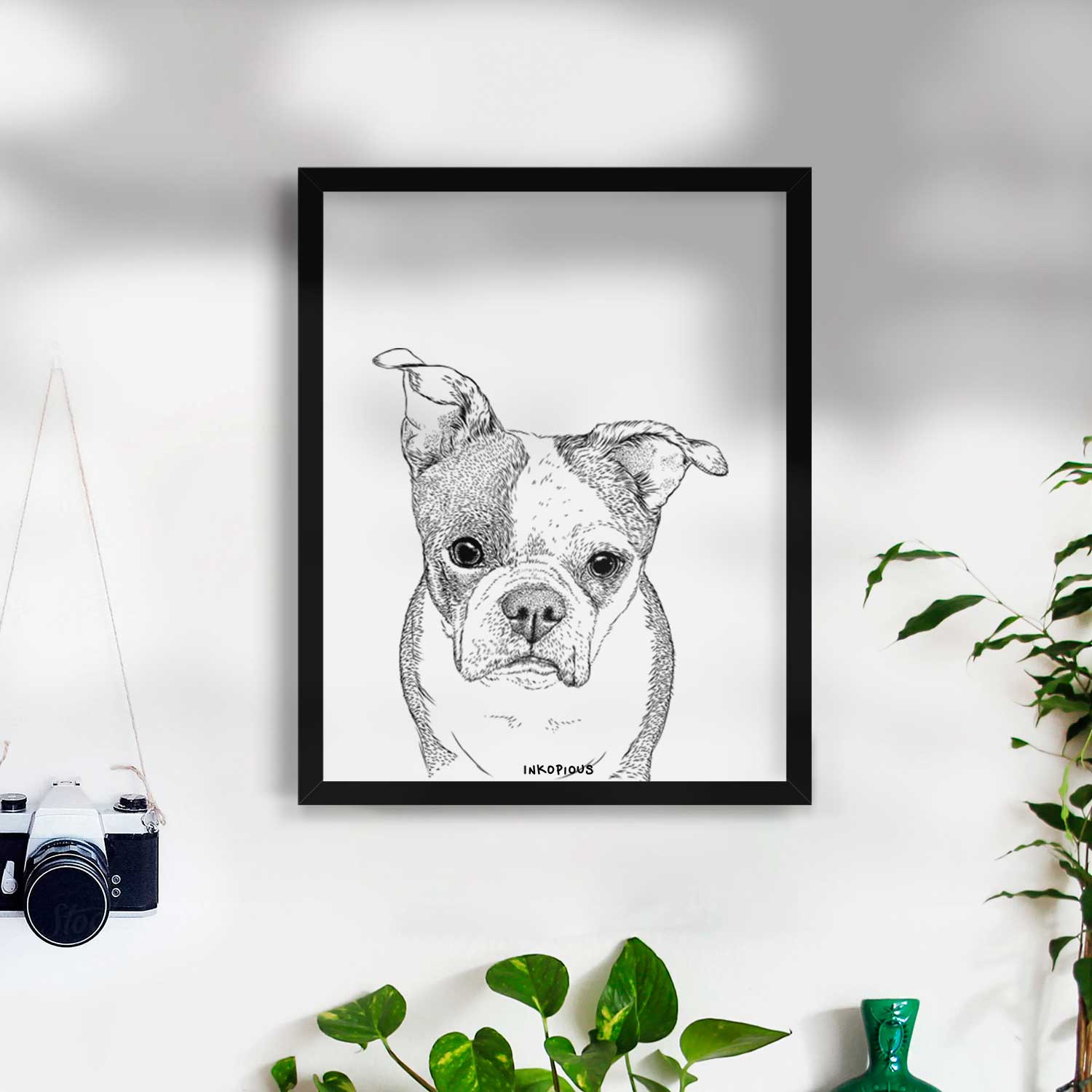 Bandit the Boston Terrier Art Print