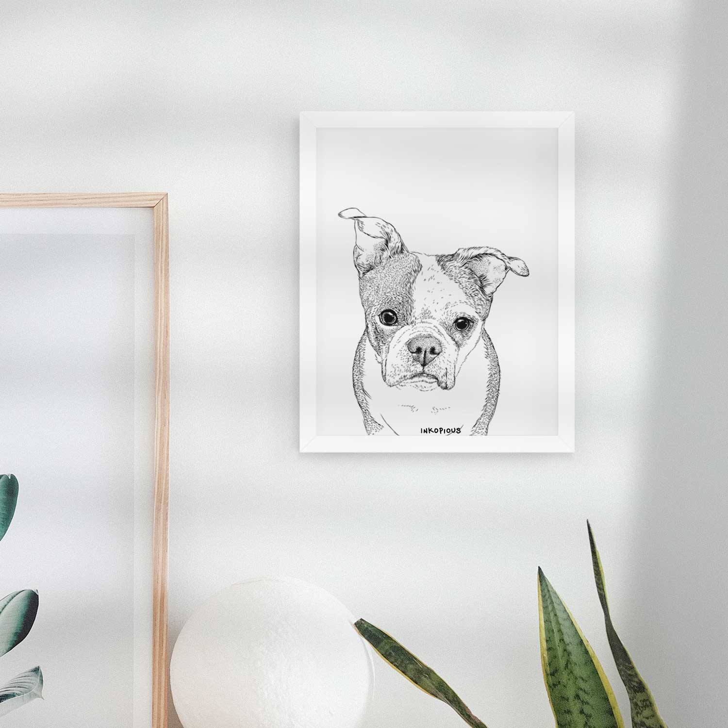 Bandit the Boston Terrier Art Print