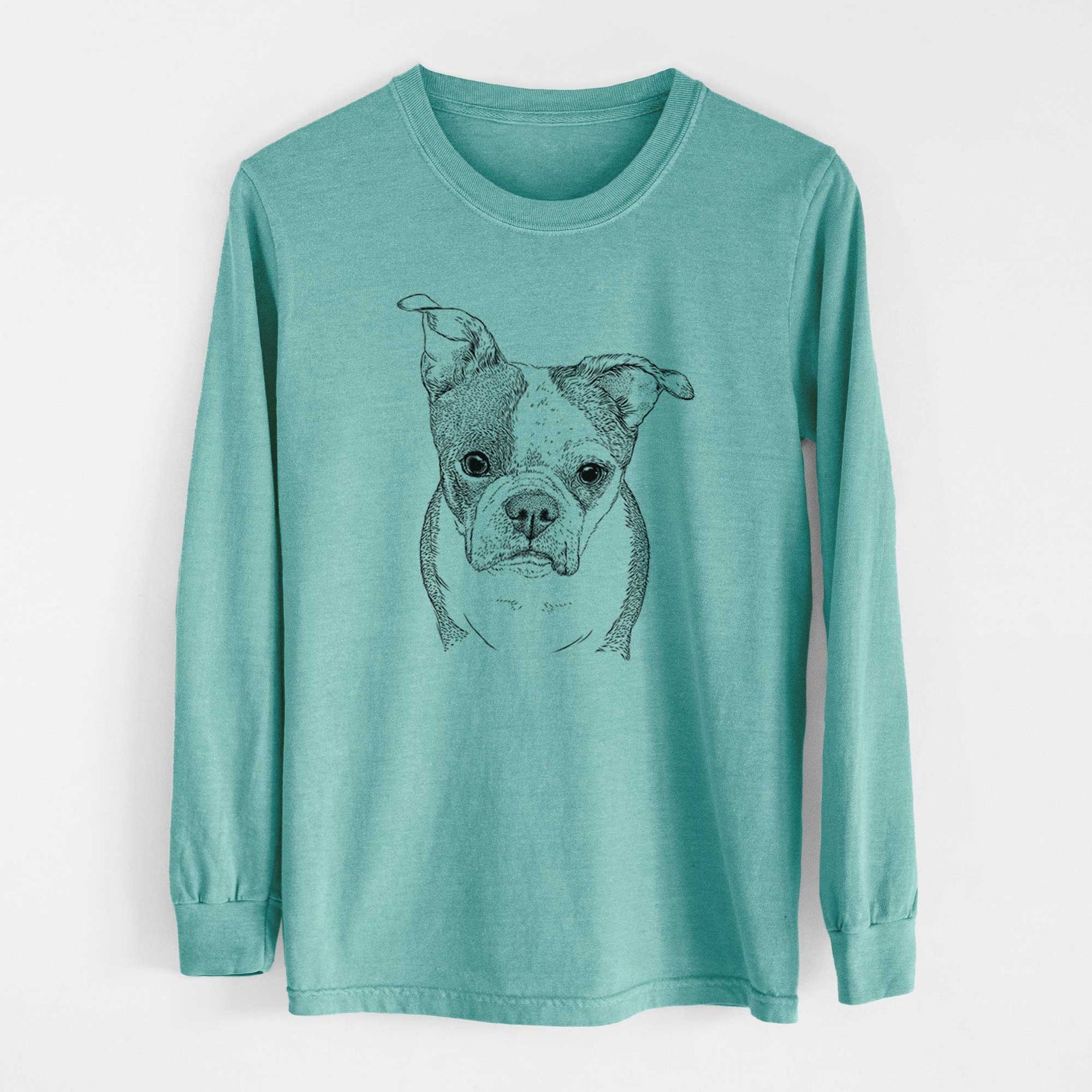 Bare Bandit the Boston Terrier - Heavyweight 100% Cotton Long Sleeve