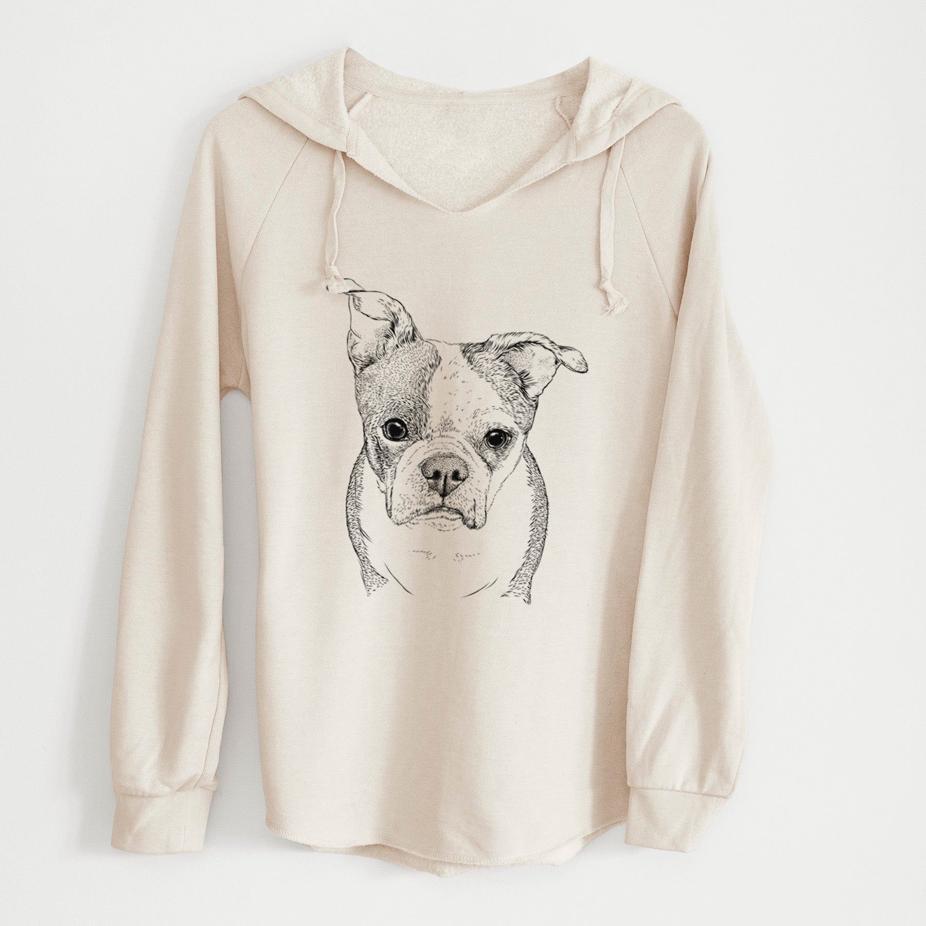 Bare Bandit the Boston Terrier - Cali Wave Hooded Sweatshirt