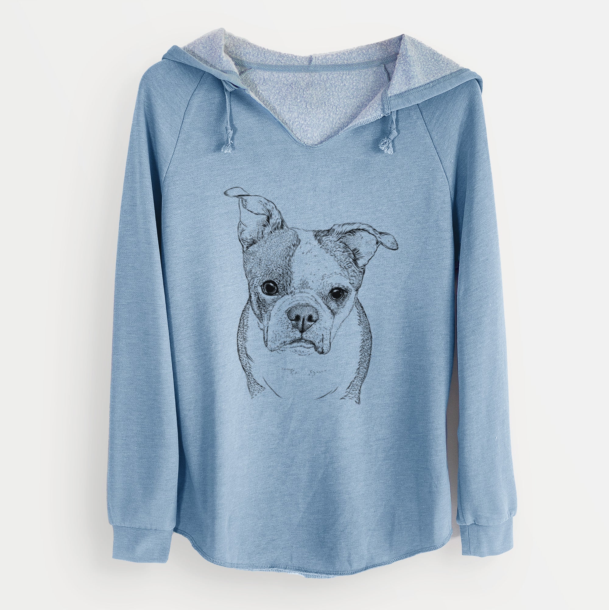 Bare Bandit the Boston Terrier - Cali Wave Hooded Sweatshirt