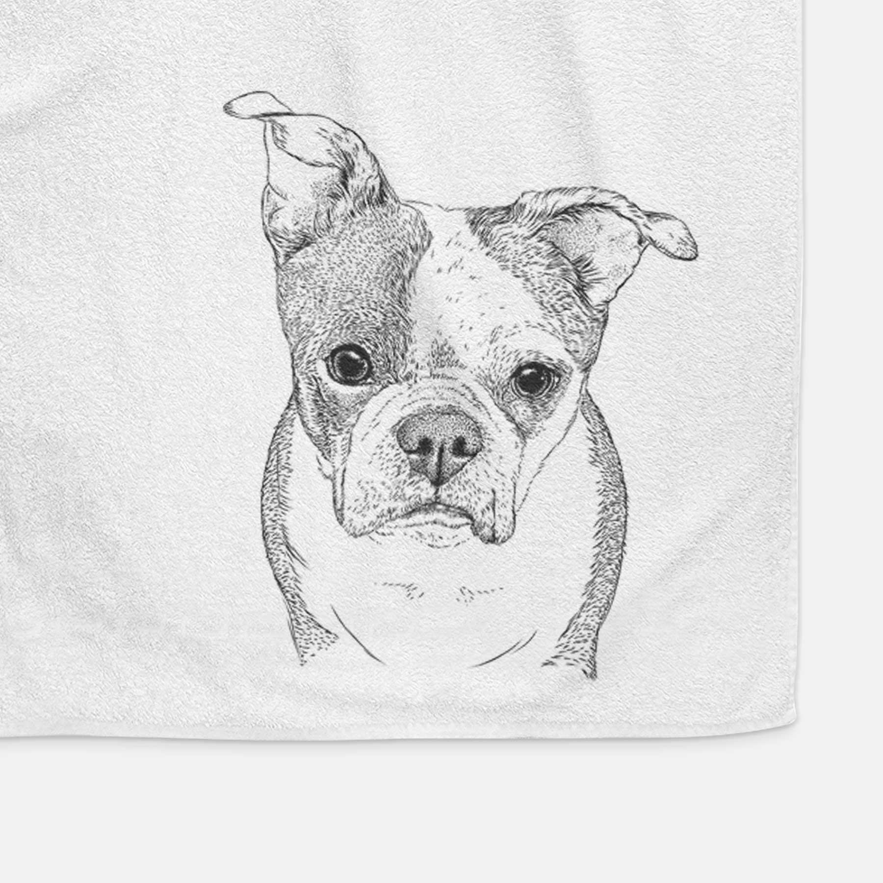 Bandit the Boston Terrier Decorative Hand Towel