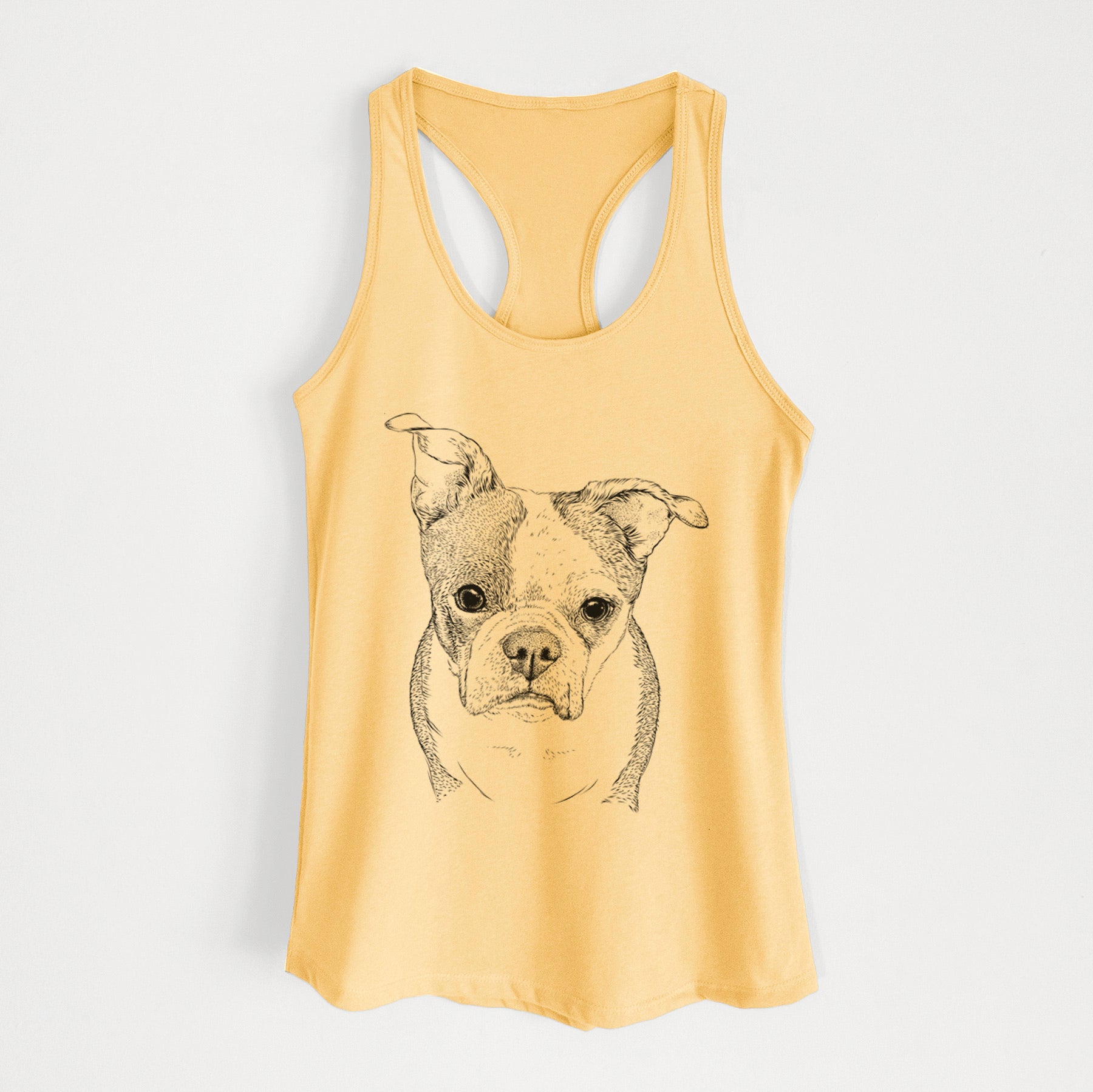 Bandit the Boston Terrier - Women's Racerback Tanktop