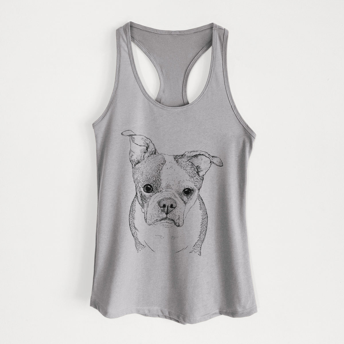 Bandit the Boston Terrier - Women&#39;s Racerback Tanktop