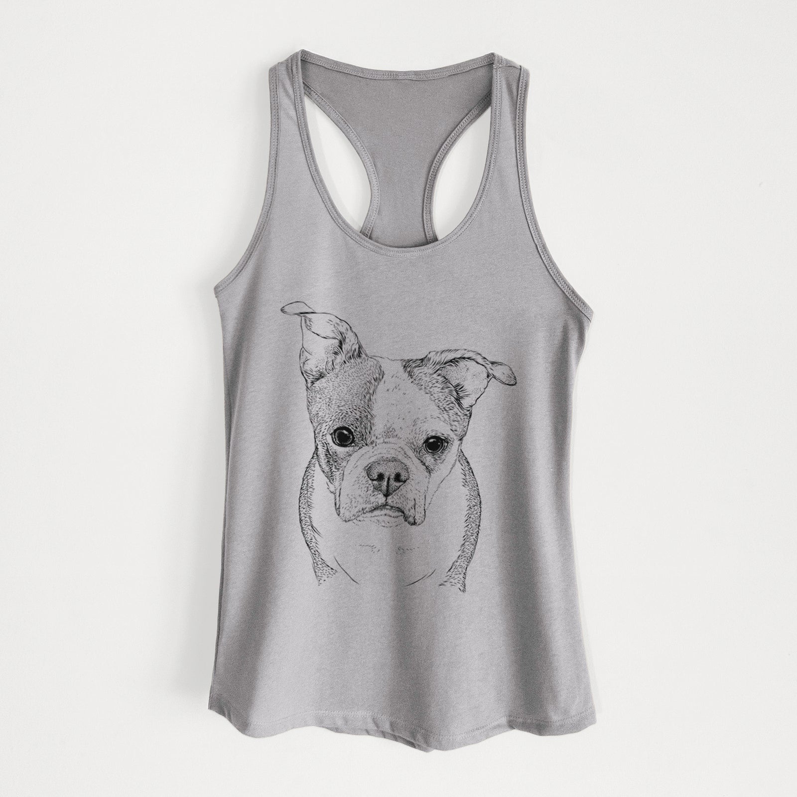 Bandit the Boston Terrier - Women's Racerback Tanktop