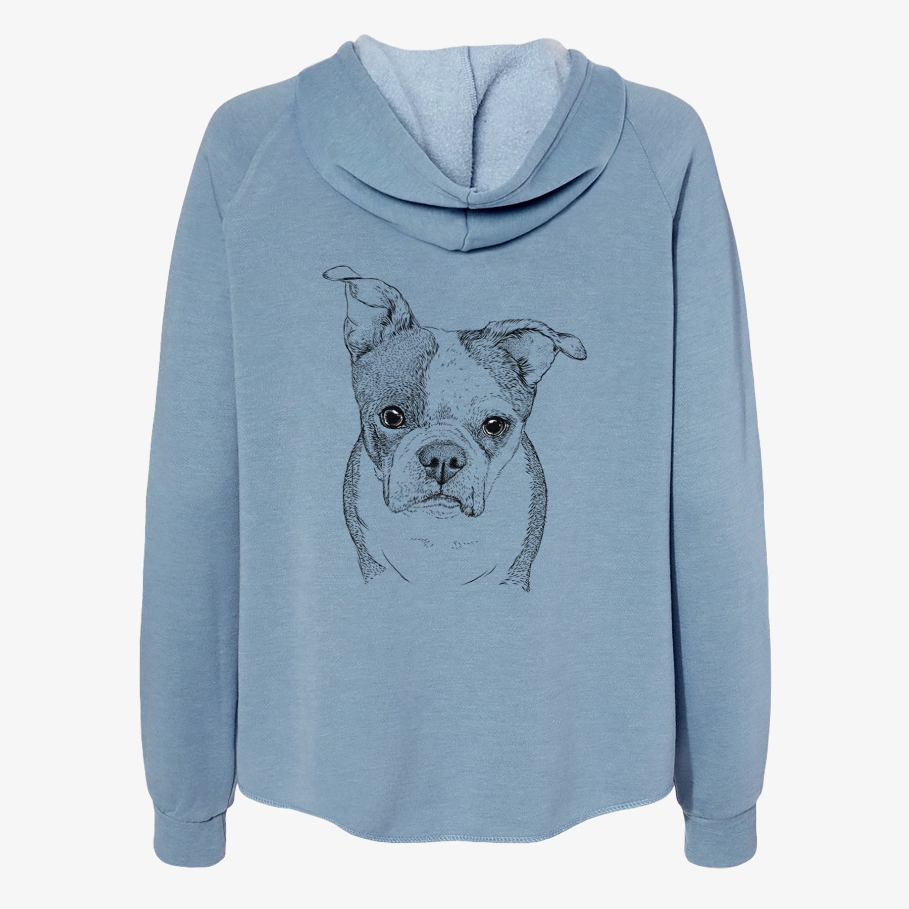 Bandit the Boston Terrier - Women's Cali Wave Zip-Up Sweatshirt