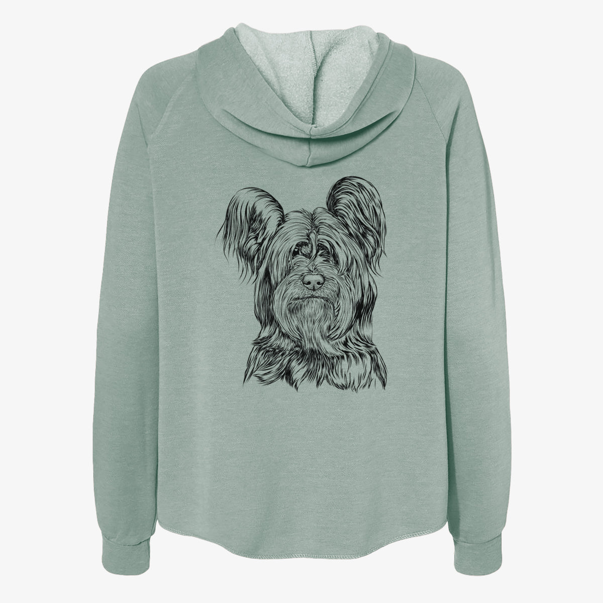 Bandit the Skye Terrier - Women's Cali Wave Zip-Up Sweatshirt