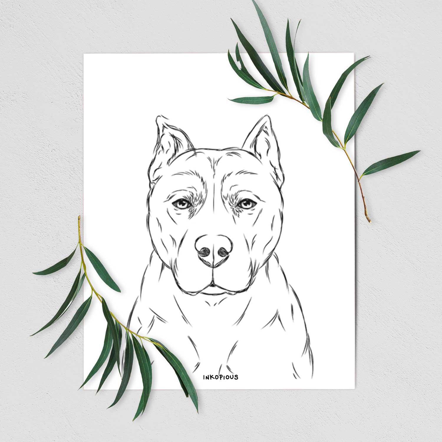 Bane the Pitbull Art Print