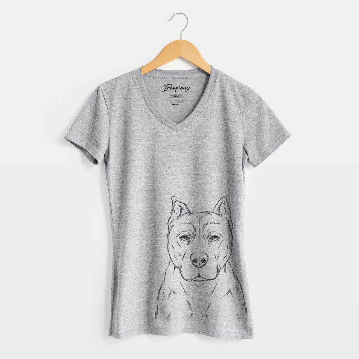 Bare Bane the Pitbull Mix - Women's V-neck Shirt