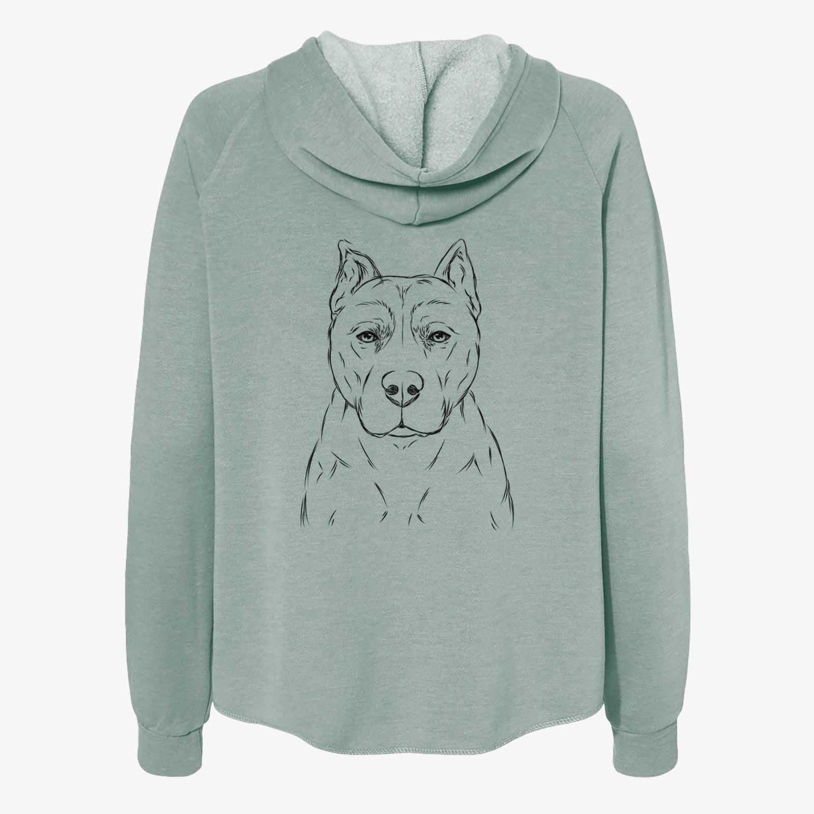 Bane the Pitbull Mix - Women's Cali Wave Zip-Up Sweatshirt