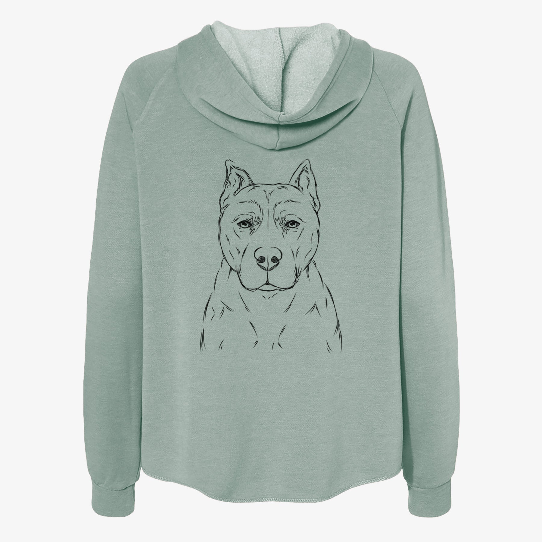Bane the Pitbull Mix - Women's Cali Wave Zip-Up Sweatshirt