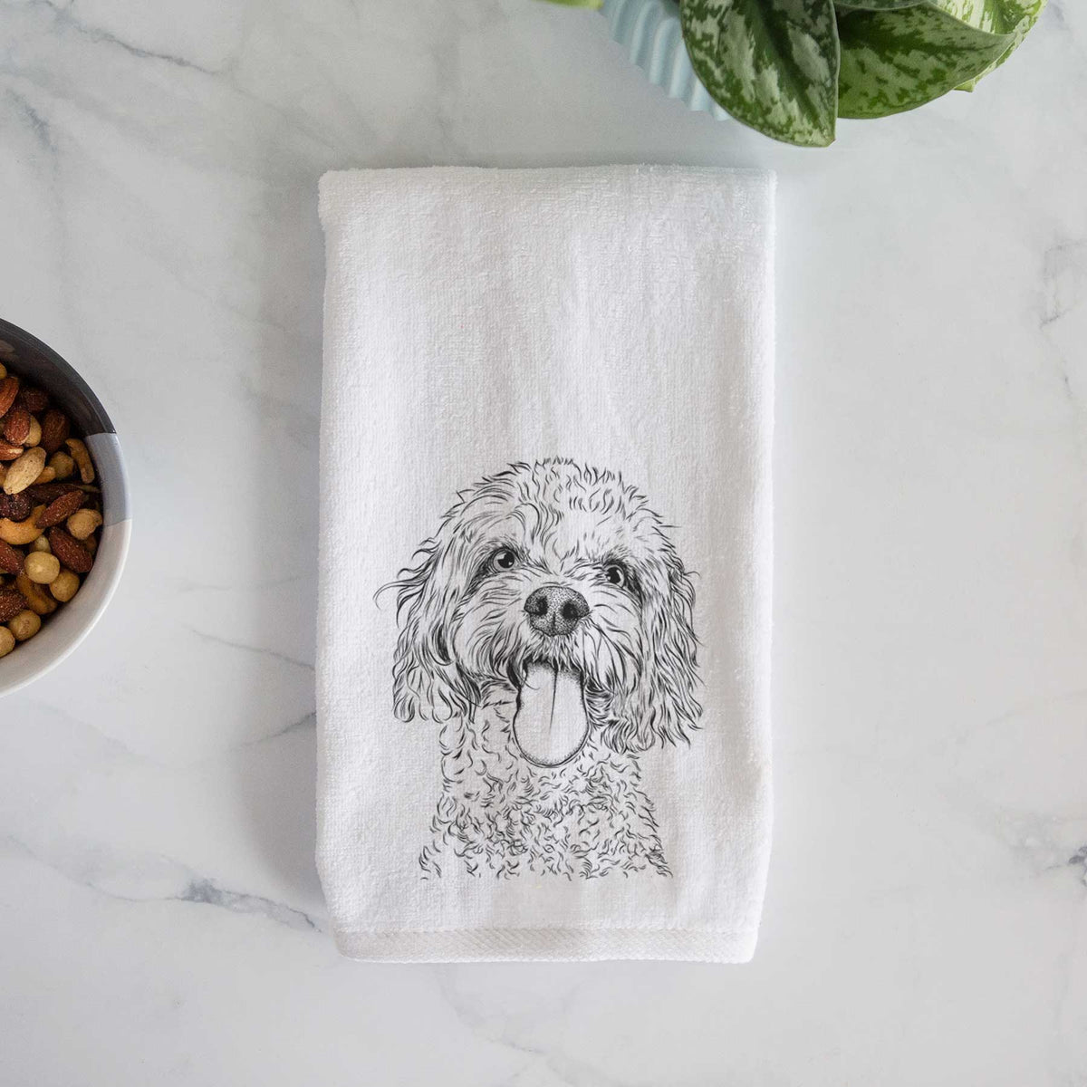 Barney the Cavachon Decorative Hand Towel